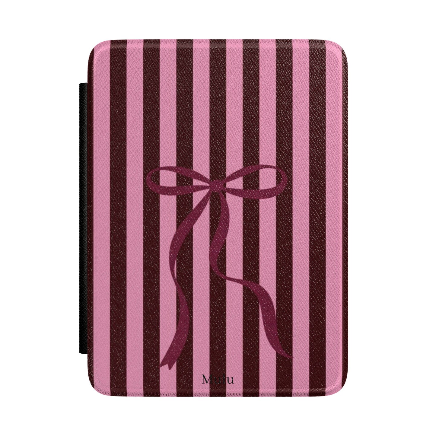 Kindle Case - Pink Stripe Bow E-Reader Cover