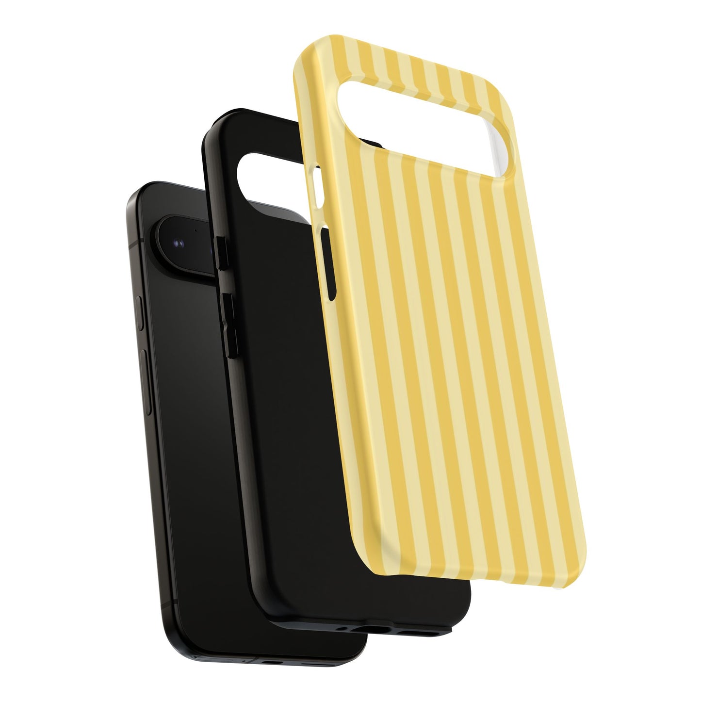 Yellow Stripe Tough Phone Case — Durable Protective iPhone Cover