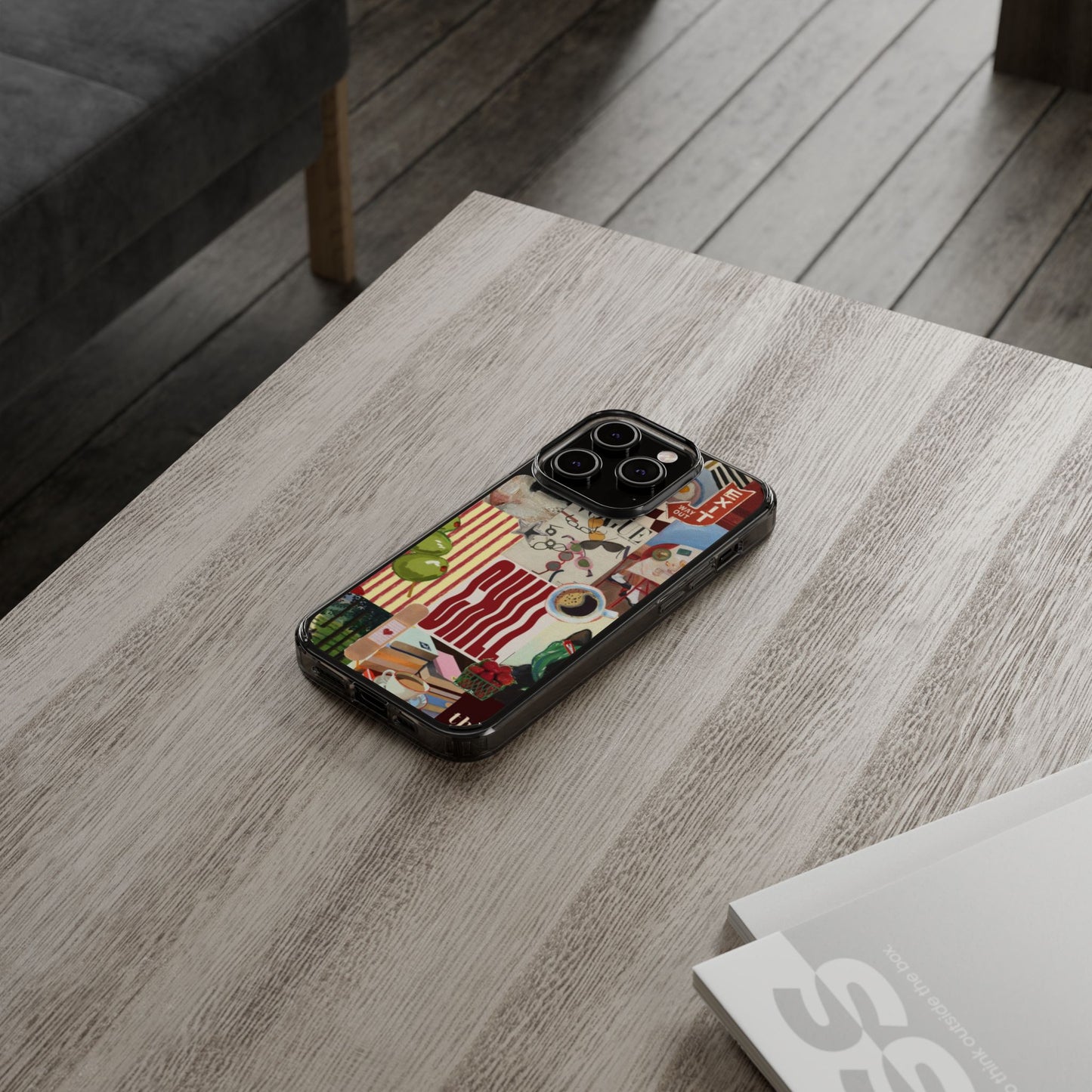 Collage Vintage Aesthetic Clear Impact-Resistant Phone Case