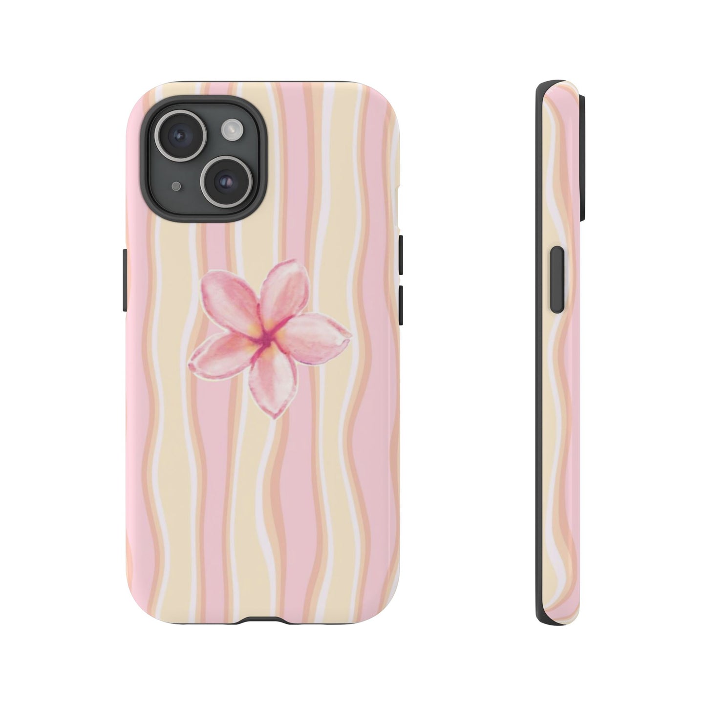 Pink Plumeria Phone Case - Tropical Floral Tough Phone Case
