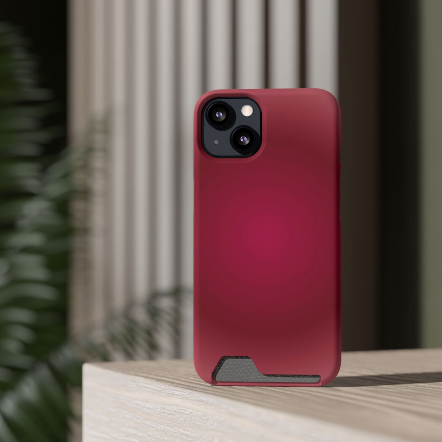 Slim Card-Holder Phone Case — Magnetic Red Wallet Cover