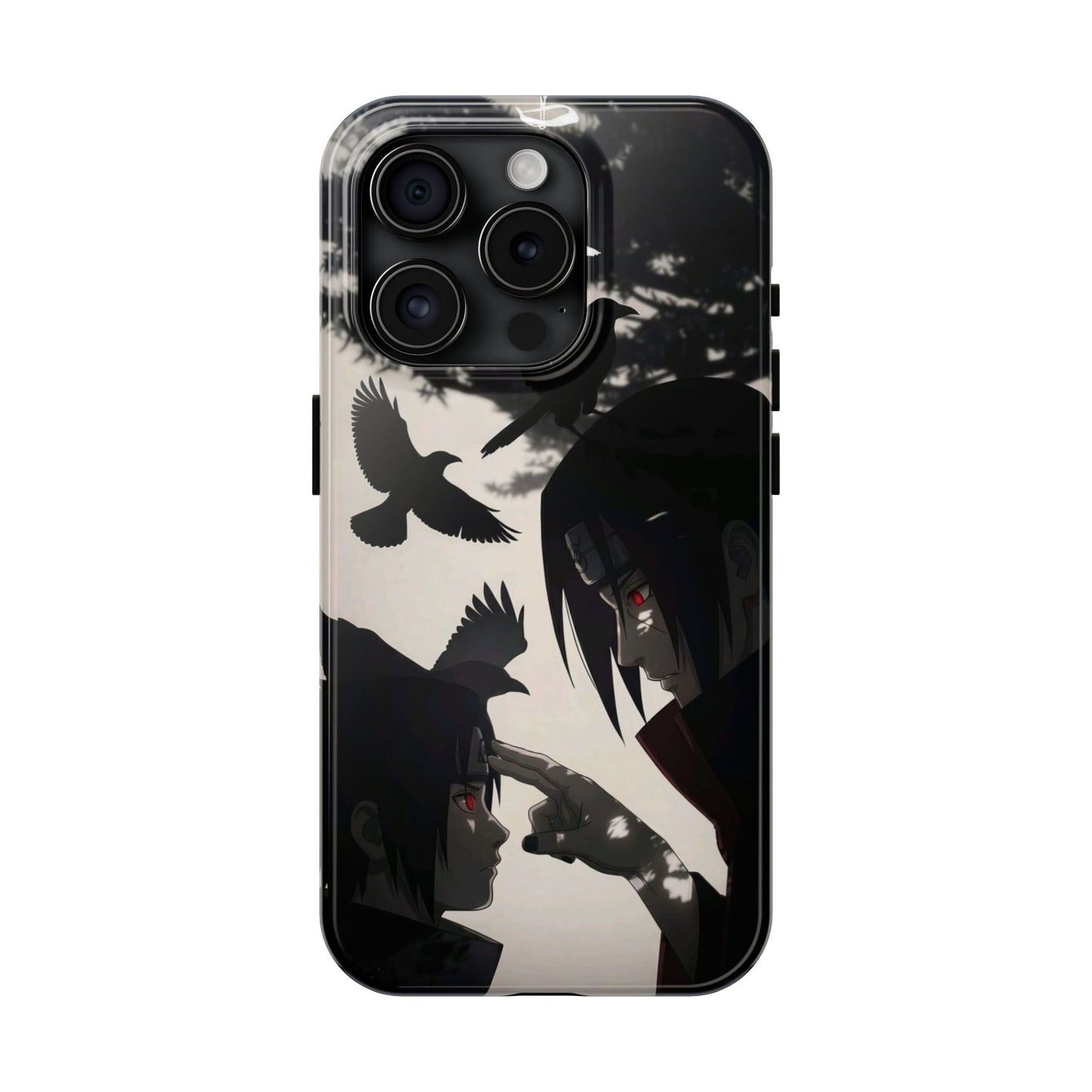 Anime Raven Silhouette Phone Case — Dark Red Eye Tough Protective Case