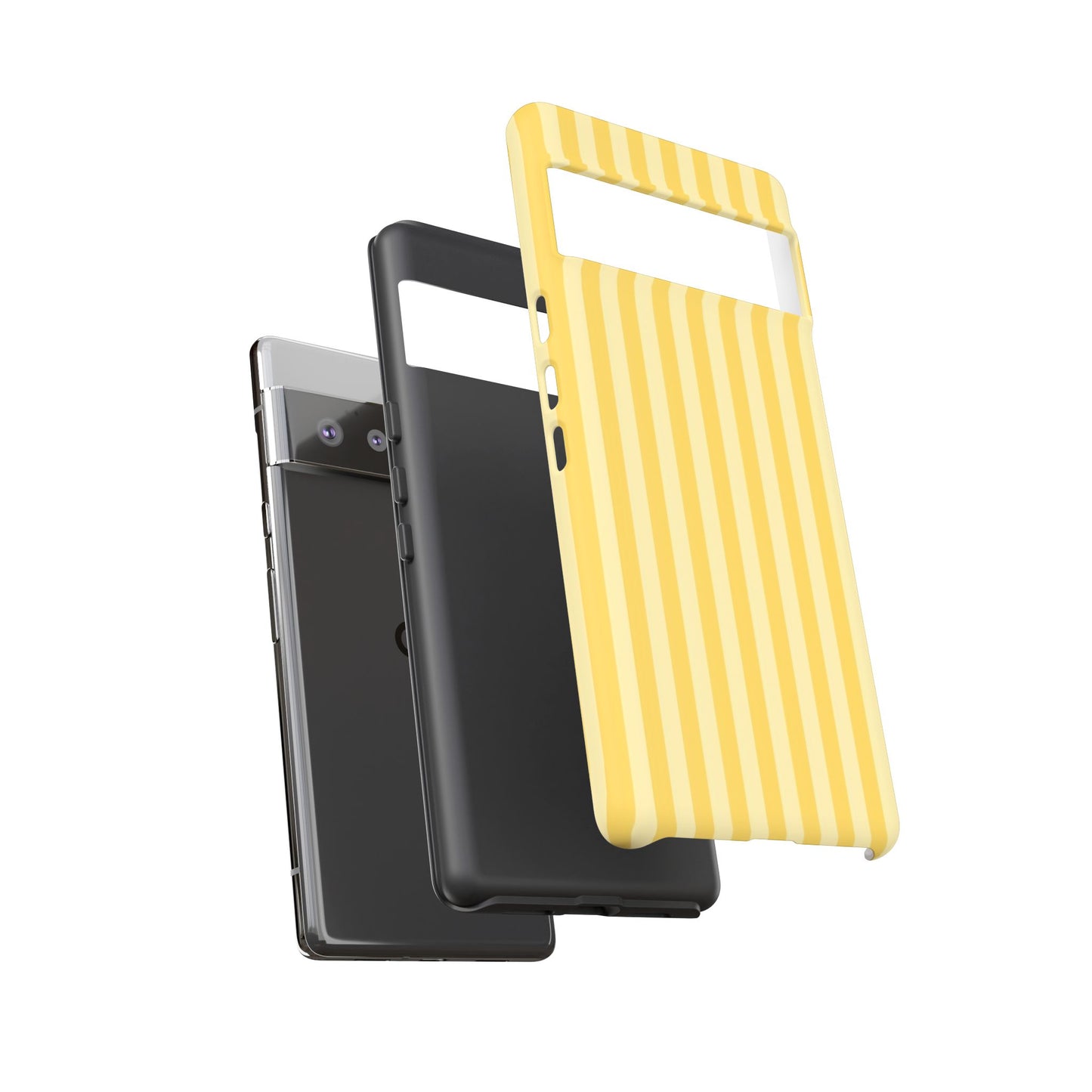 Yellow Stripe Tough Phone Case — Durable Protective iPhone Cover