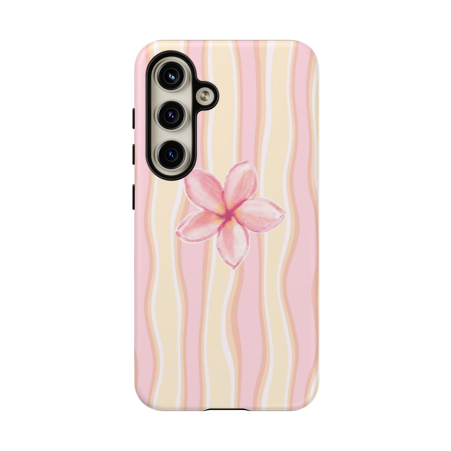Pink Plumeria Phone Case - Tropical Floral Tough Phone Case