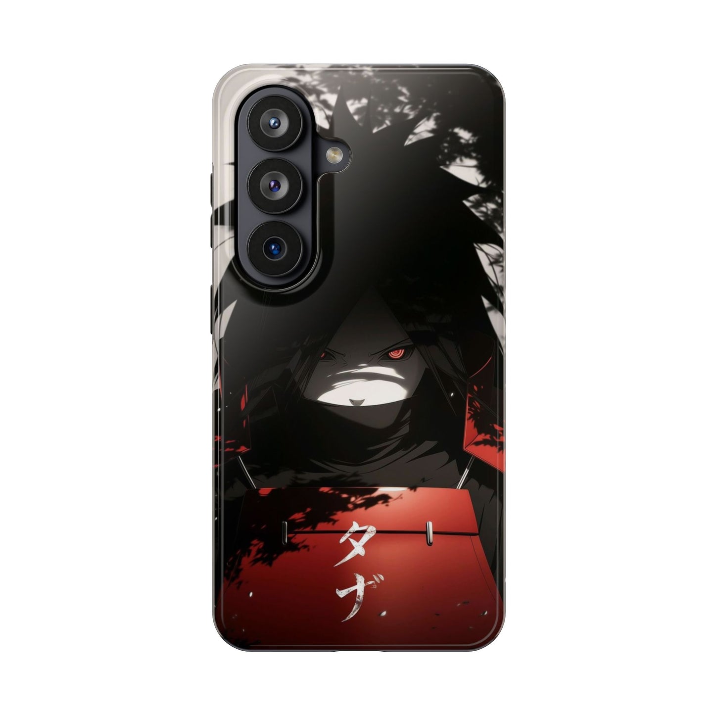 Anime Dark Ninja Phone Case — Red Eye Silhouette Tough Phone Case