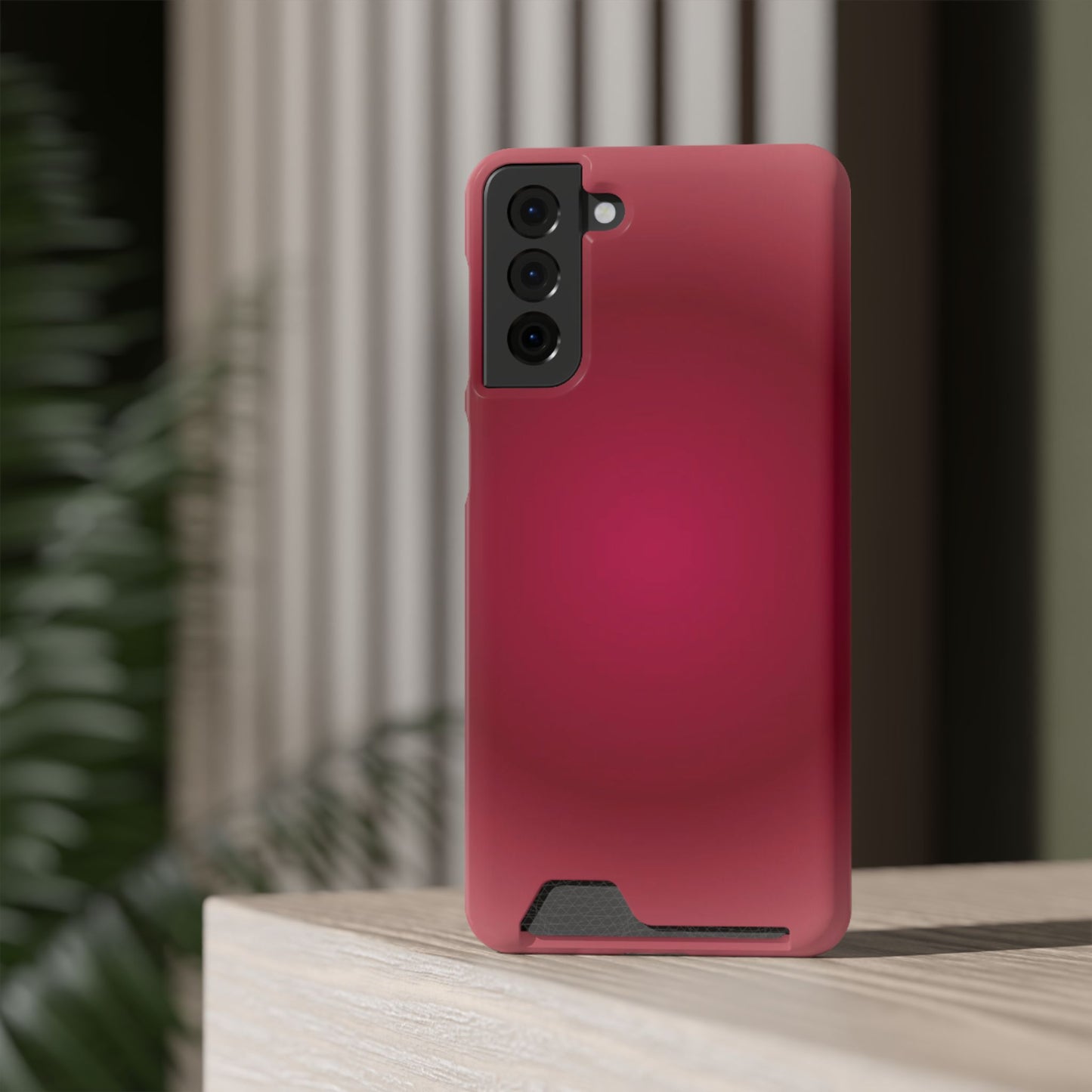 Slim Card-Holder Phone Case — Magnetic Red Wallet Cover
