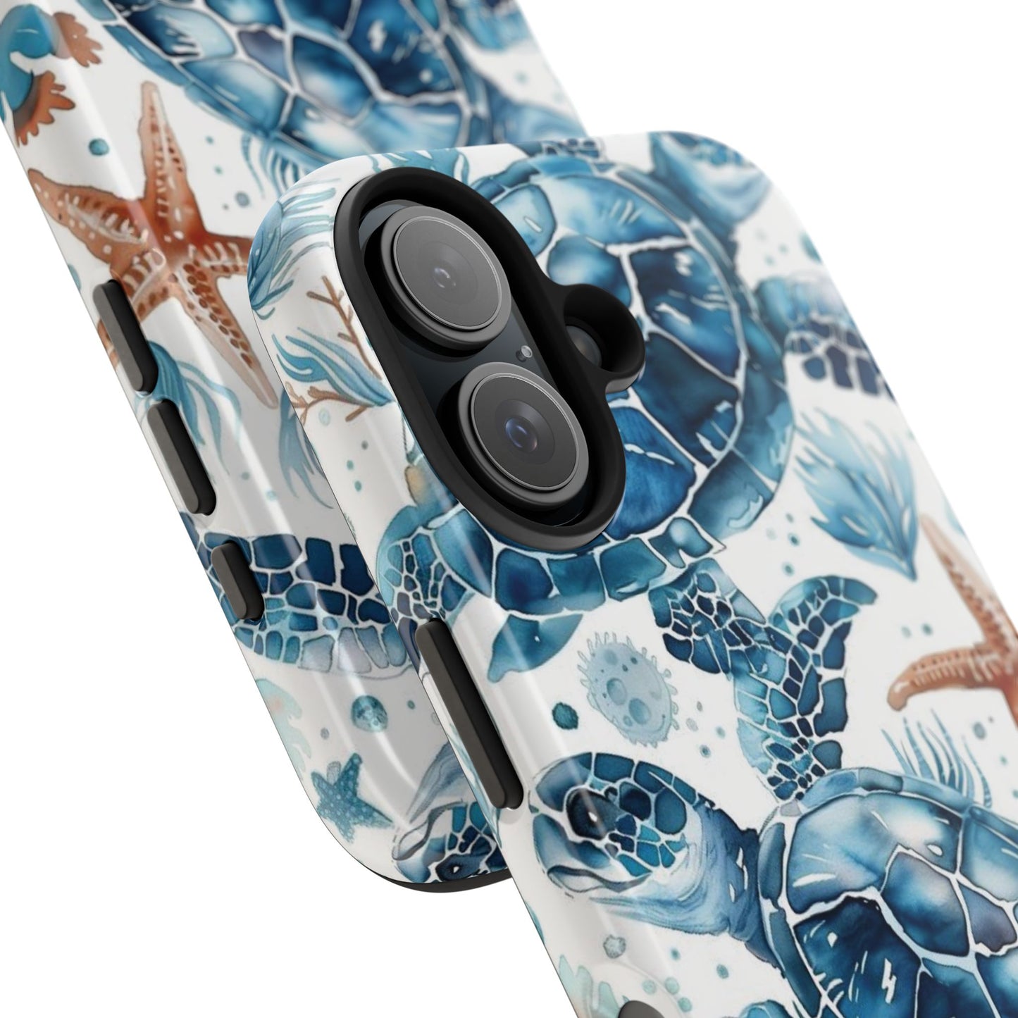 Sea Turtle Tough Phone Case — Blue Ocean Marine Life Protective Cover