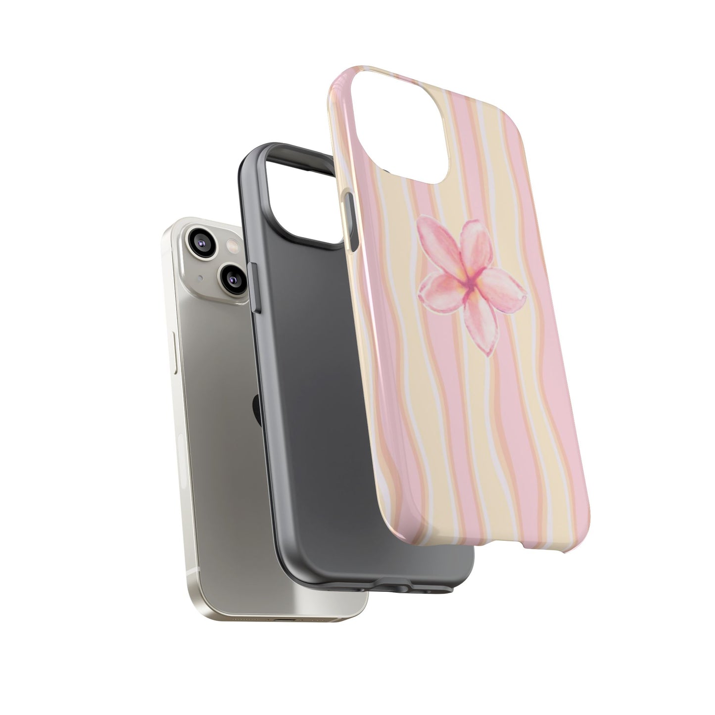 Pink Plumeria Phone Case - Tropical Floral Tough Phone Case