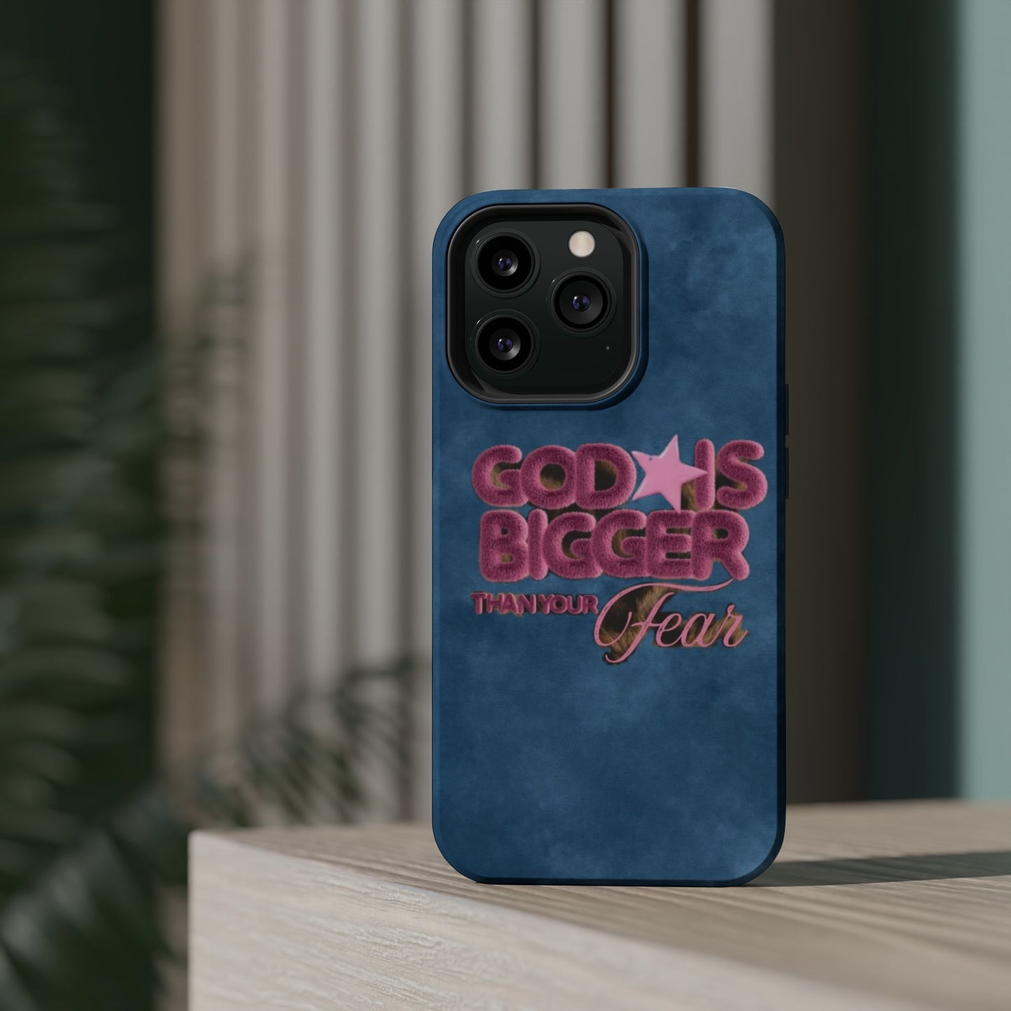Phone Case — “God Is Bigger Than Your Fear” Magnetic Impact-Resistant Case