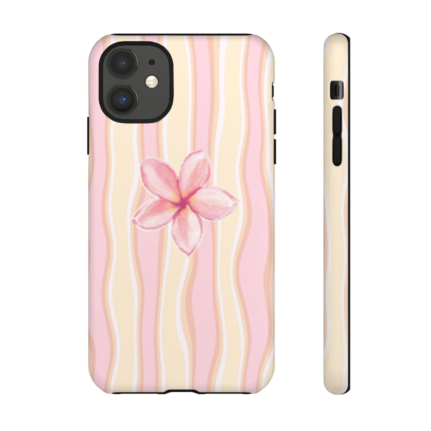 Pink Plumeria Phone Case - Tropical Floral Tough Phone Case