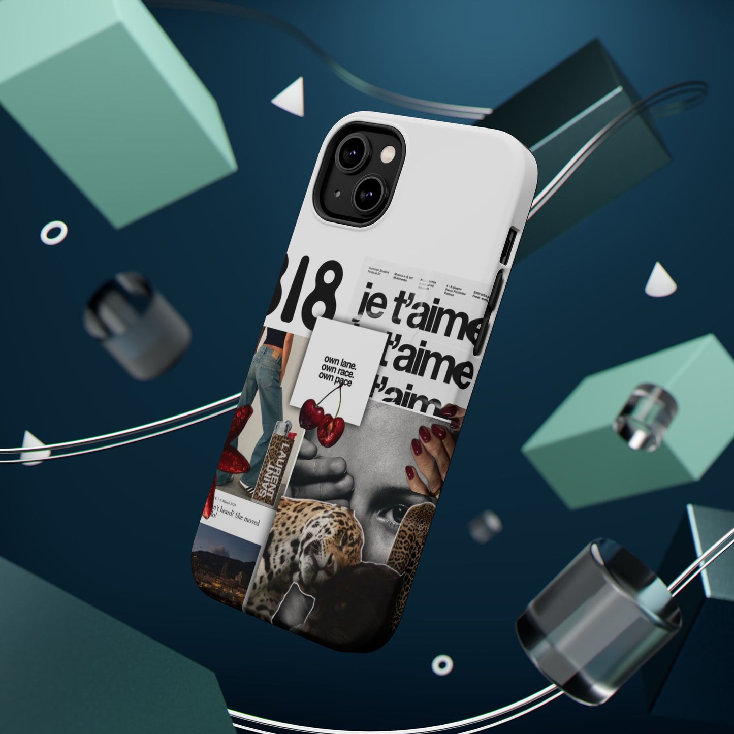 Collage 'Je t’aime' Magnetic Impact-Resistant Phone Case