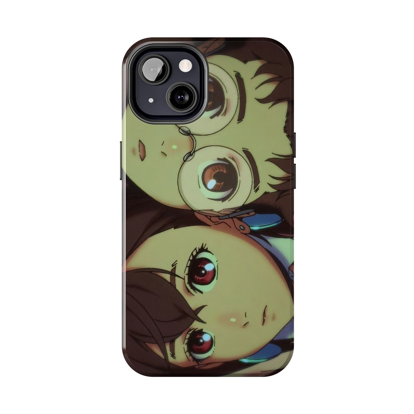 Anime Duo Tough Phone Case — Cute Chibi Sisters Protective Cover
