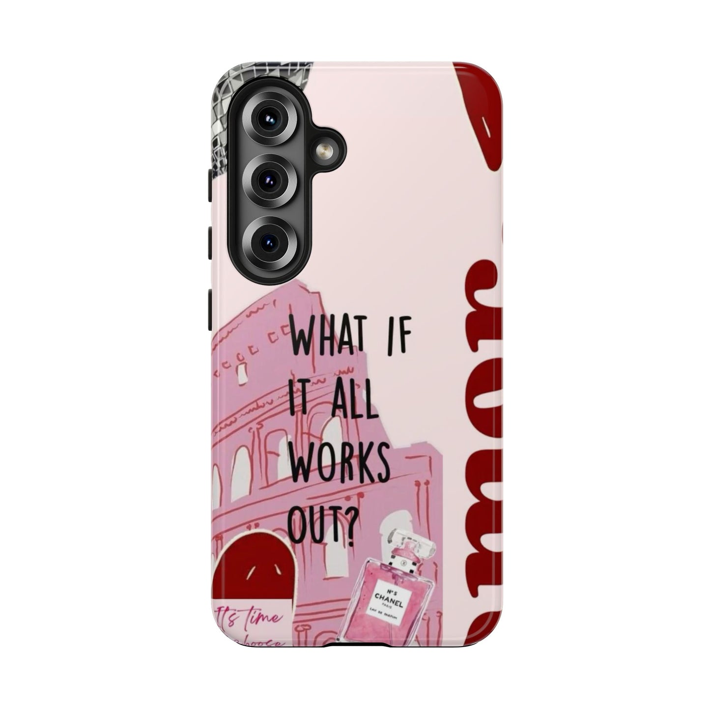 What If It All Works Out Phone Case - Pink Motivational Tough Case