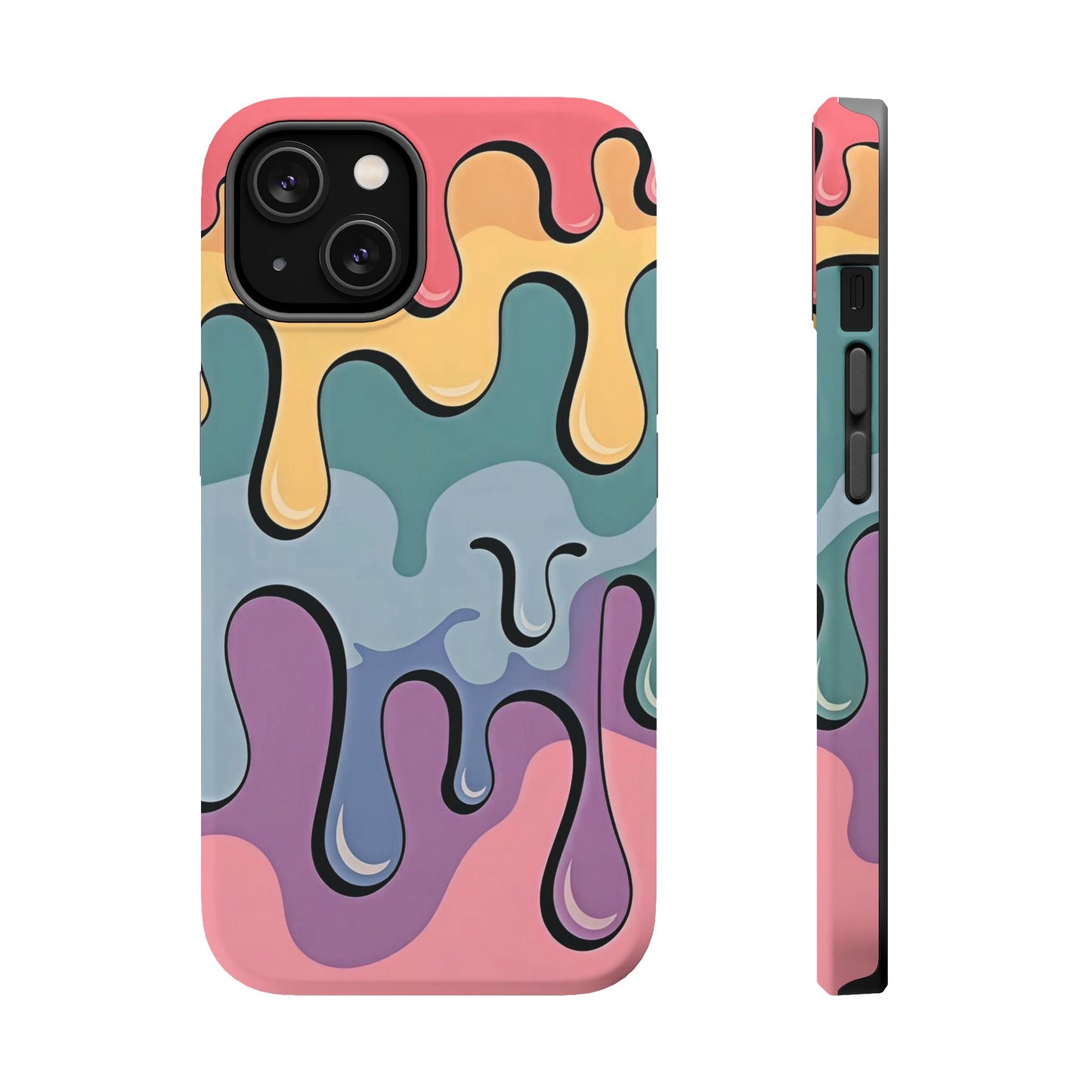Colorful Drip Magnetic Phone Case — Impact-Resistant iPhone Cover