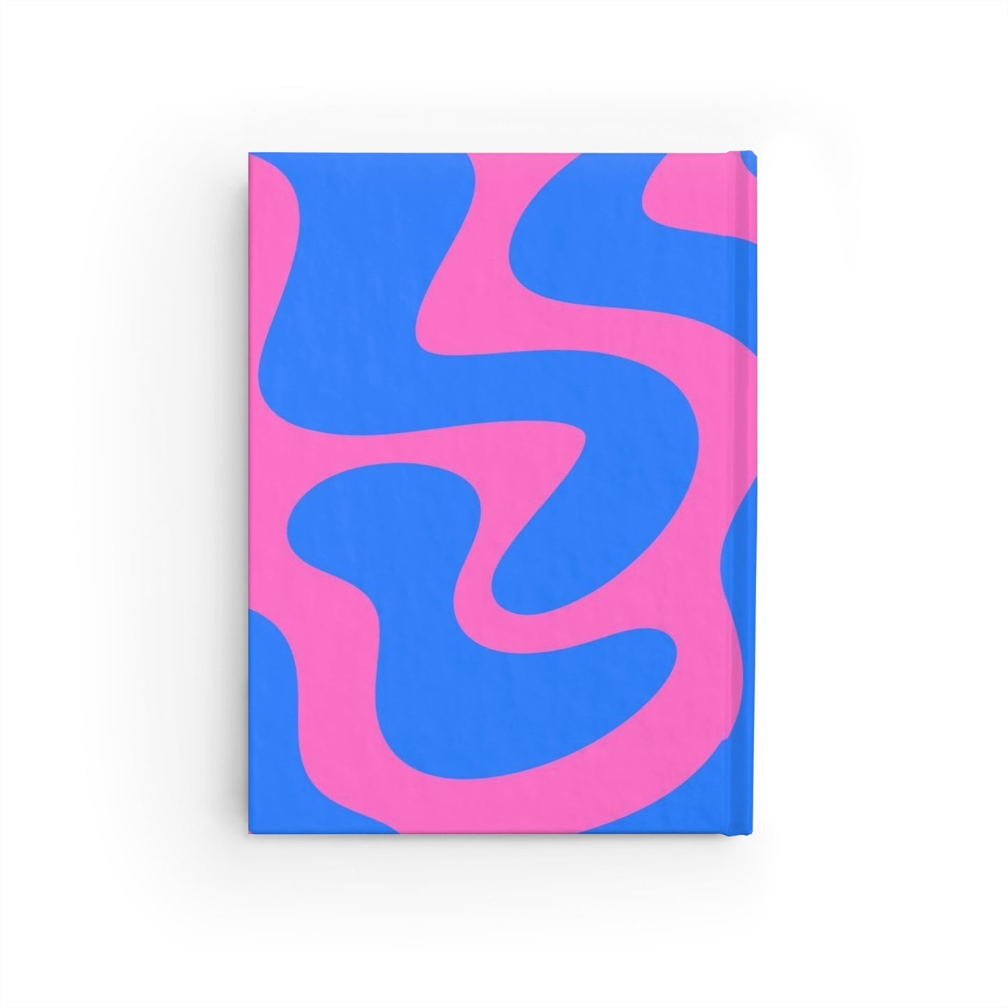 Abstract Retro Swirl Journal — Pink & Blue Ruled Notebook for Notes, Ideas & Gifts