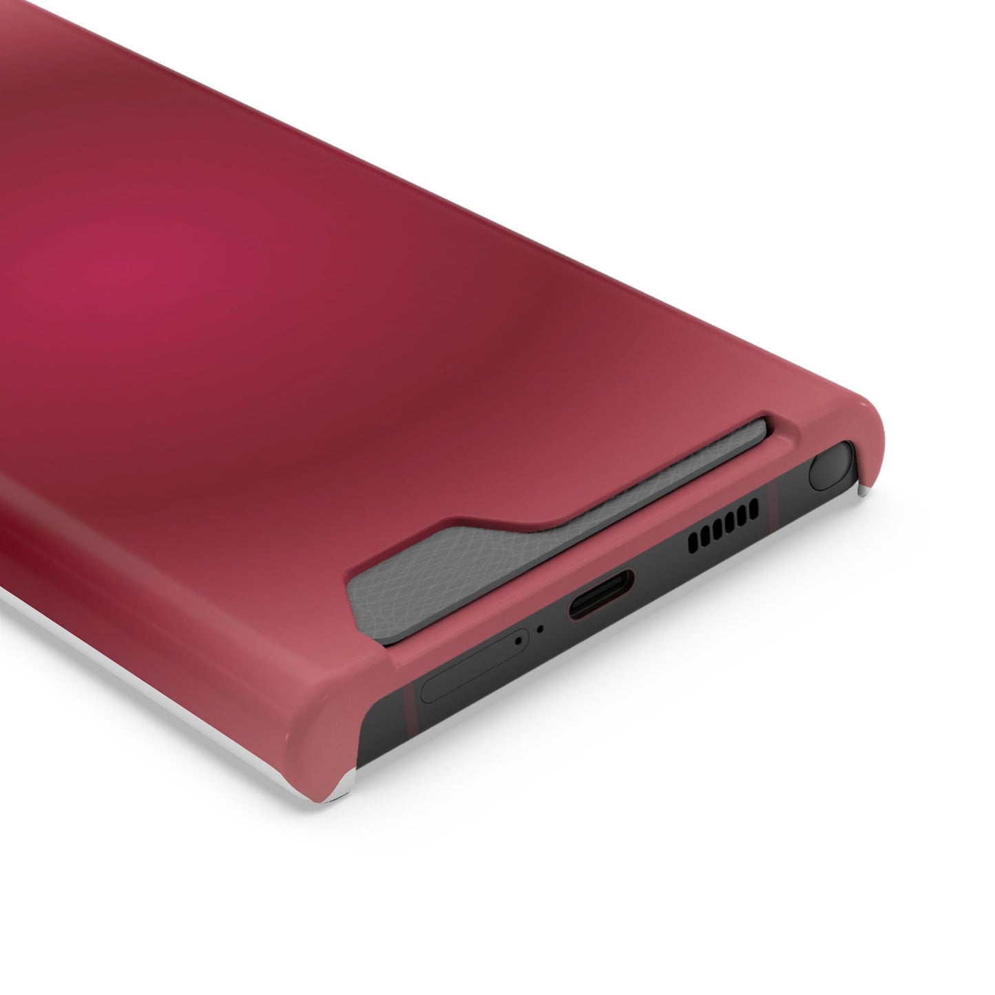 Slim Card-Holder Phone Case — Magnetic Red Wallet Cover