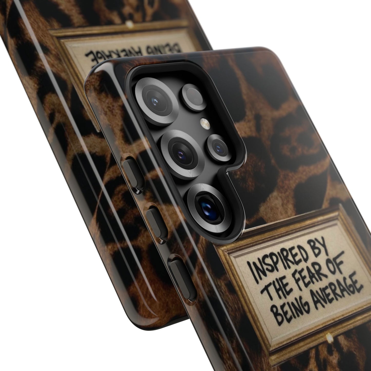 Leopard 'Inspired by the Fear of Being Average' Phone Case