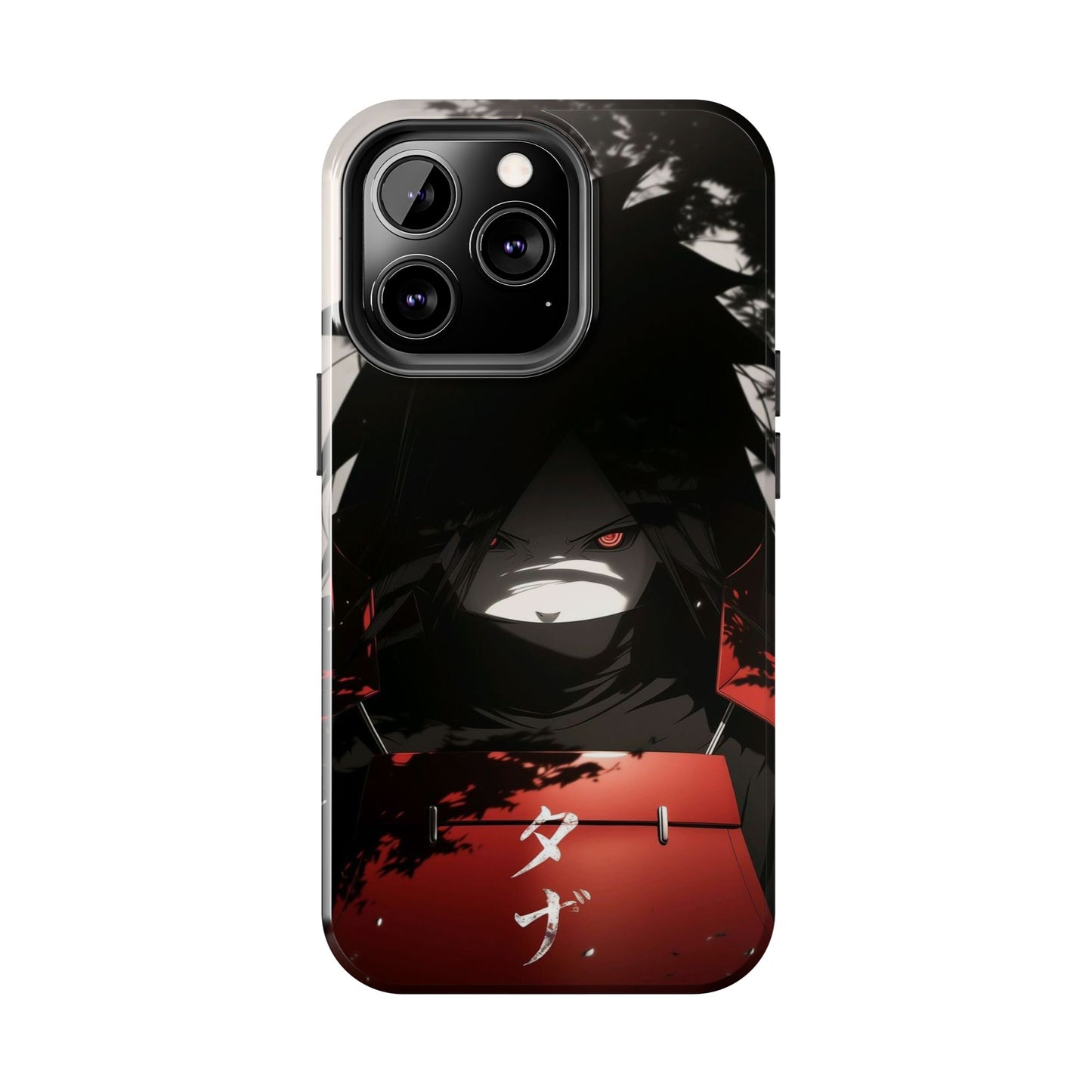 Anime Dark Ninja Phone Case — Red Eye Silhouette Tough Phone Case