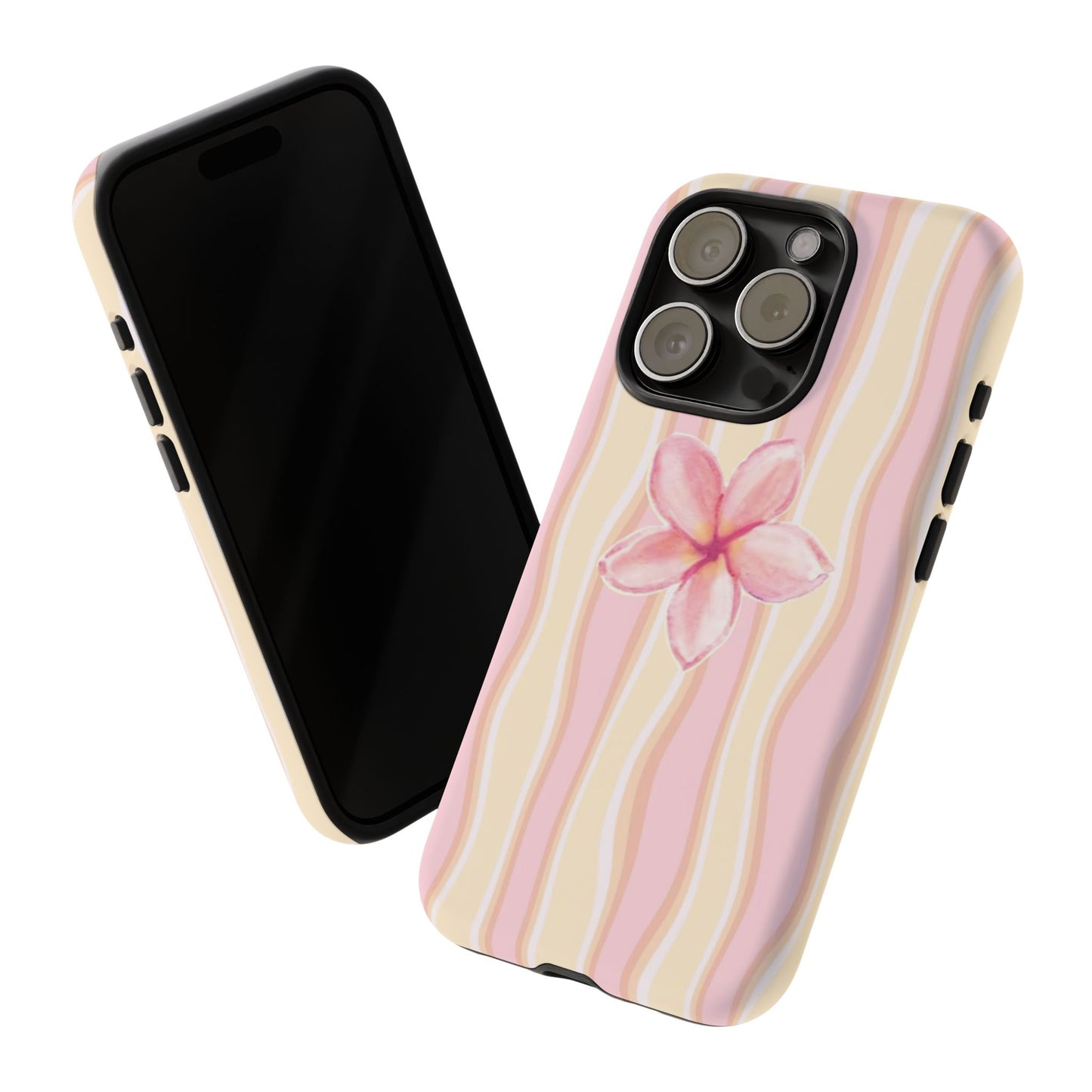 Pink Plumeria Phone Case - Tropical Floral Tough Phone Case