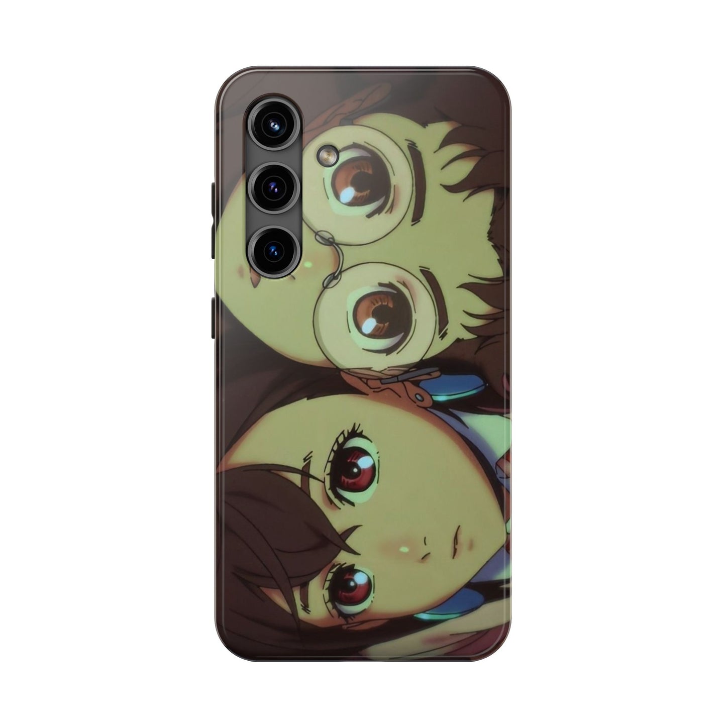 Anime Duo Tough Phone Case — Cute Chibi Sisters Protective Cover