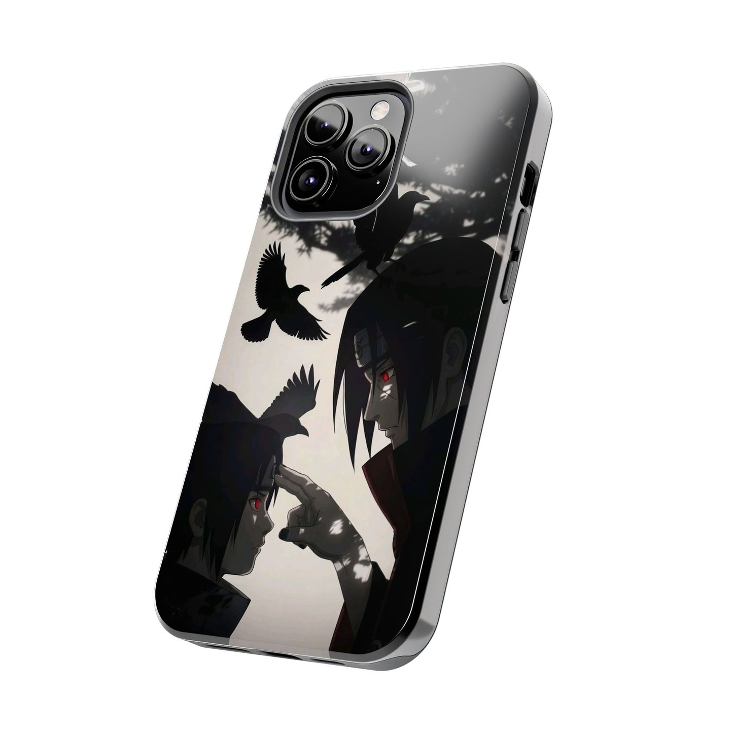 Anime Raven Silhouette Phone Case — Dark Red Eye Tough Protective Case