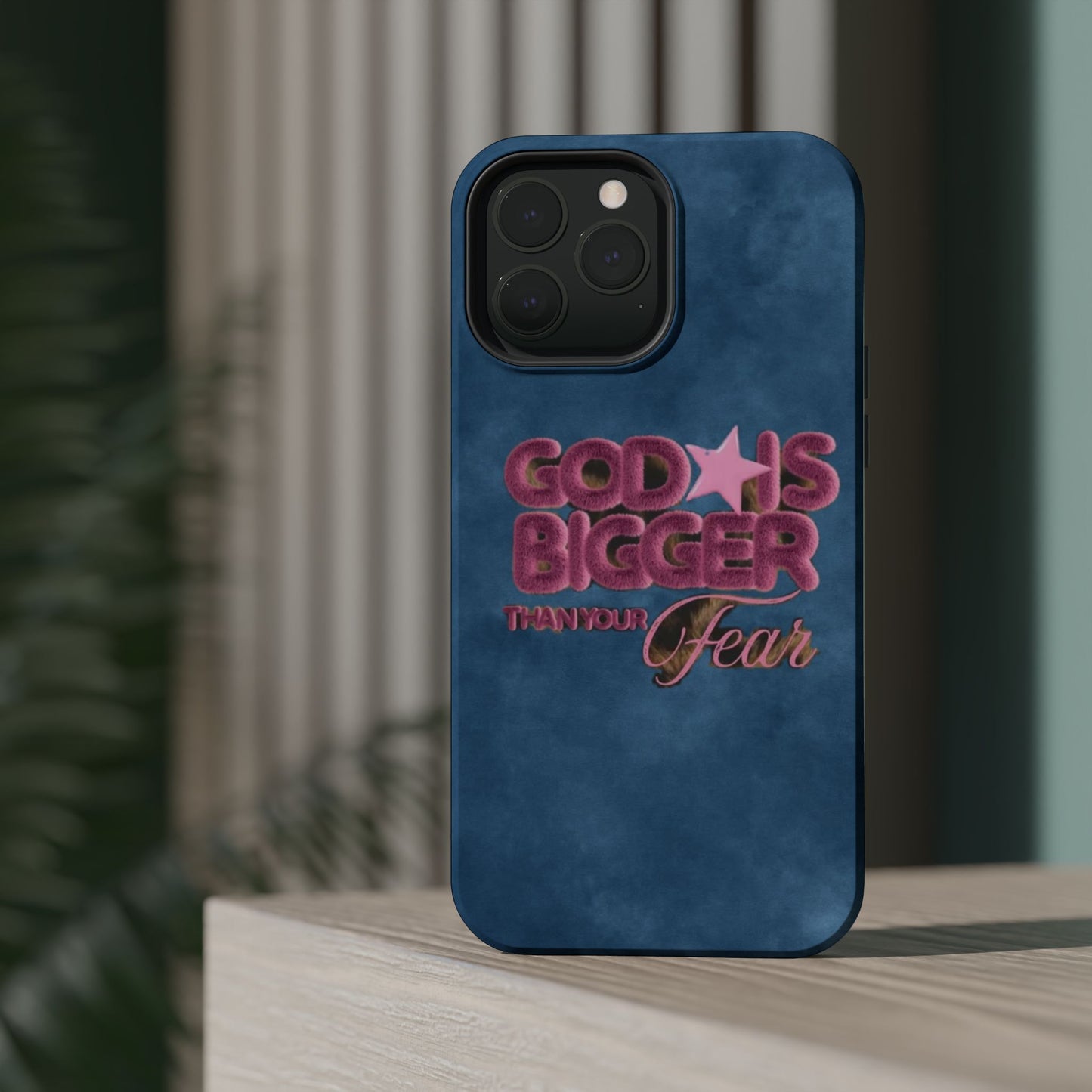 Phone Case — “God Is Bigger Than Your Fear” Magnetic Impact-Resistant Case
