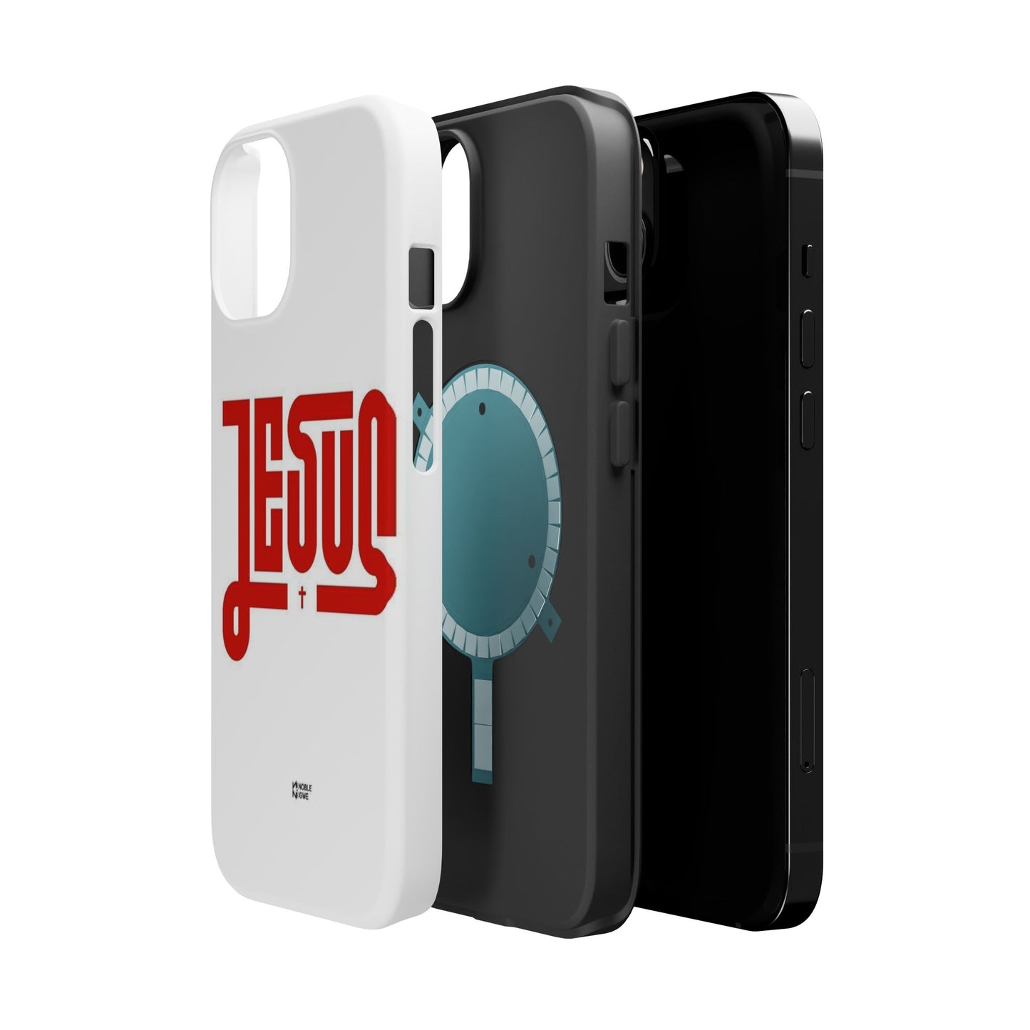 Jesus Magnetic Impact‑Resistant Phone Case — Bold Red Script Christian iPhone Cover