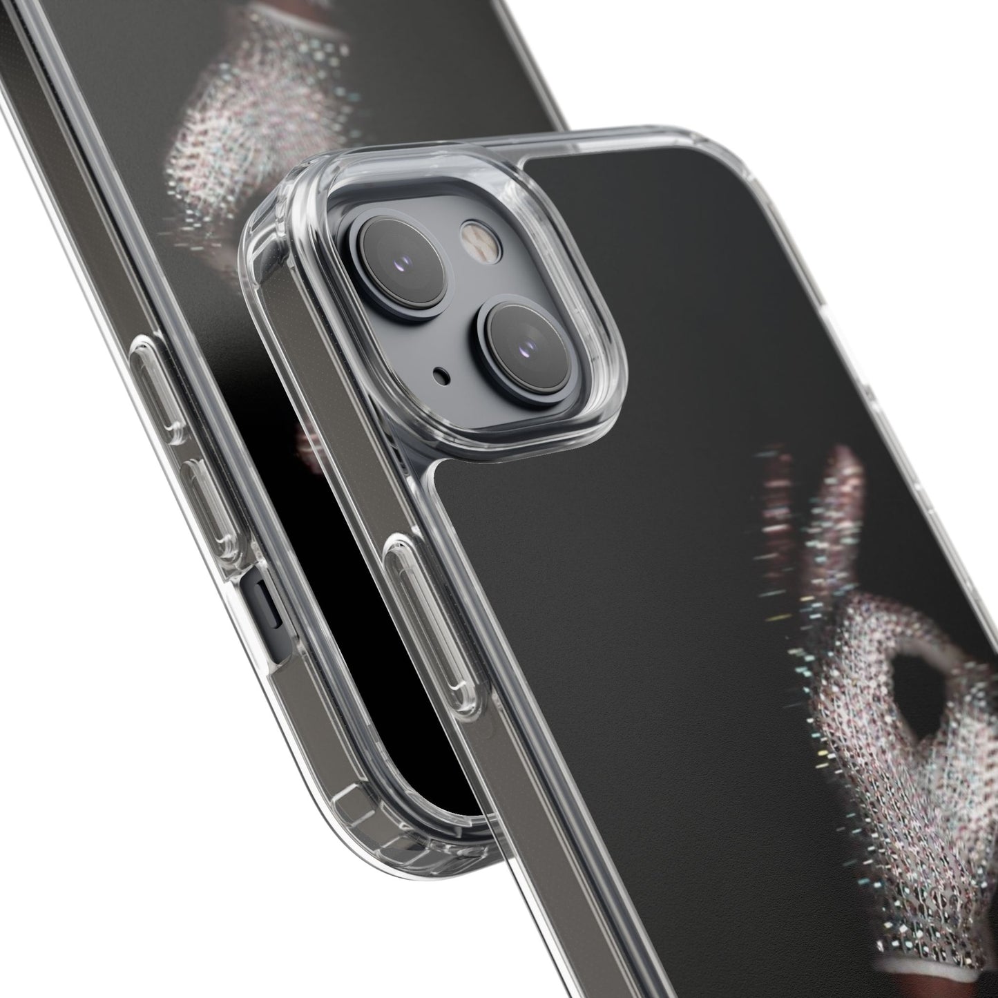 Diamond Glove OK Hand Clear Phone Case