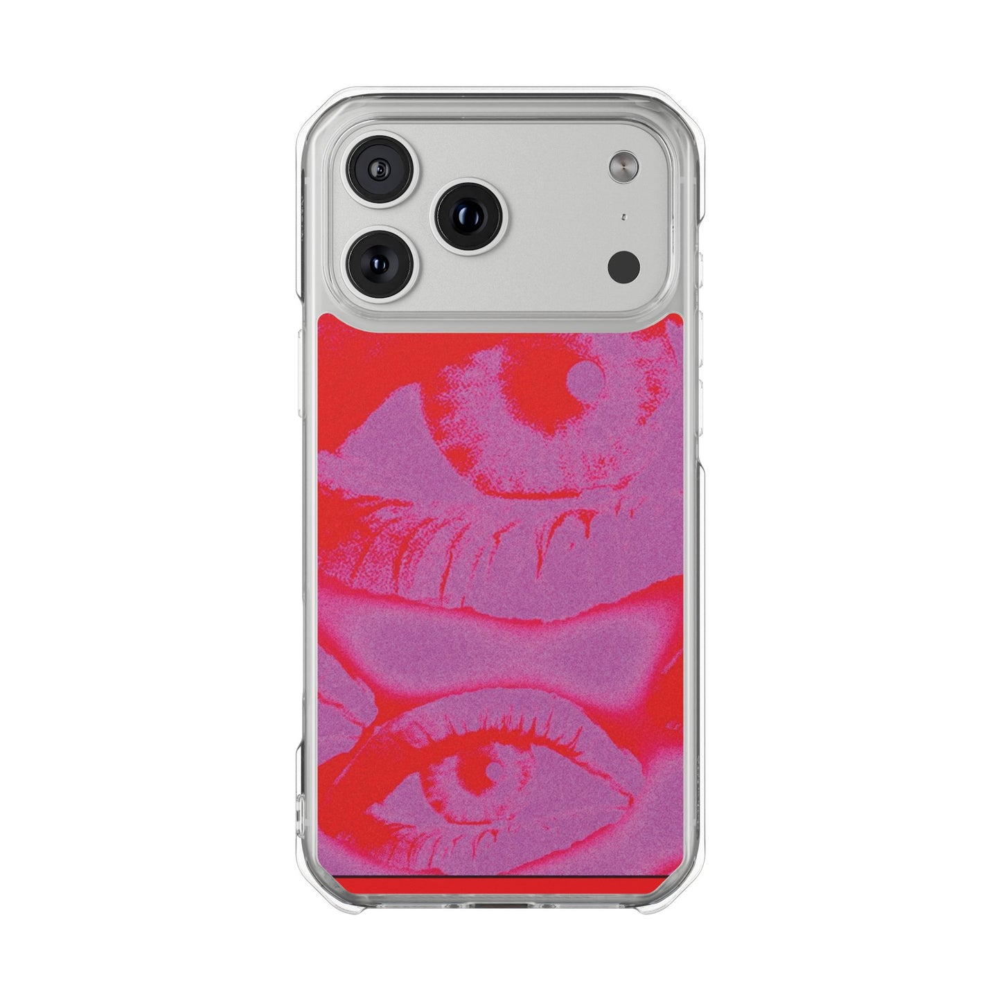 Phone Case — Pop Art Red Eyes Magnetic Clear Impact Case