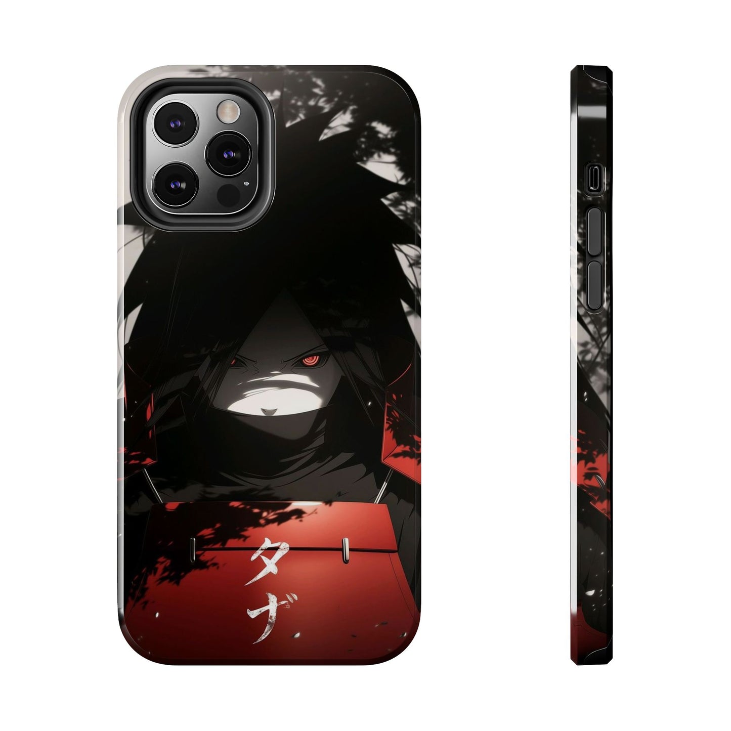 Anime Dark Ninja Phone Case — Red Eye Silhouette Tough Phone Case