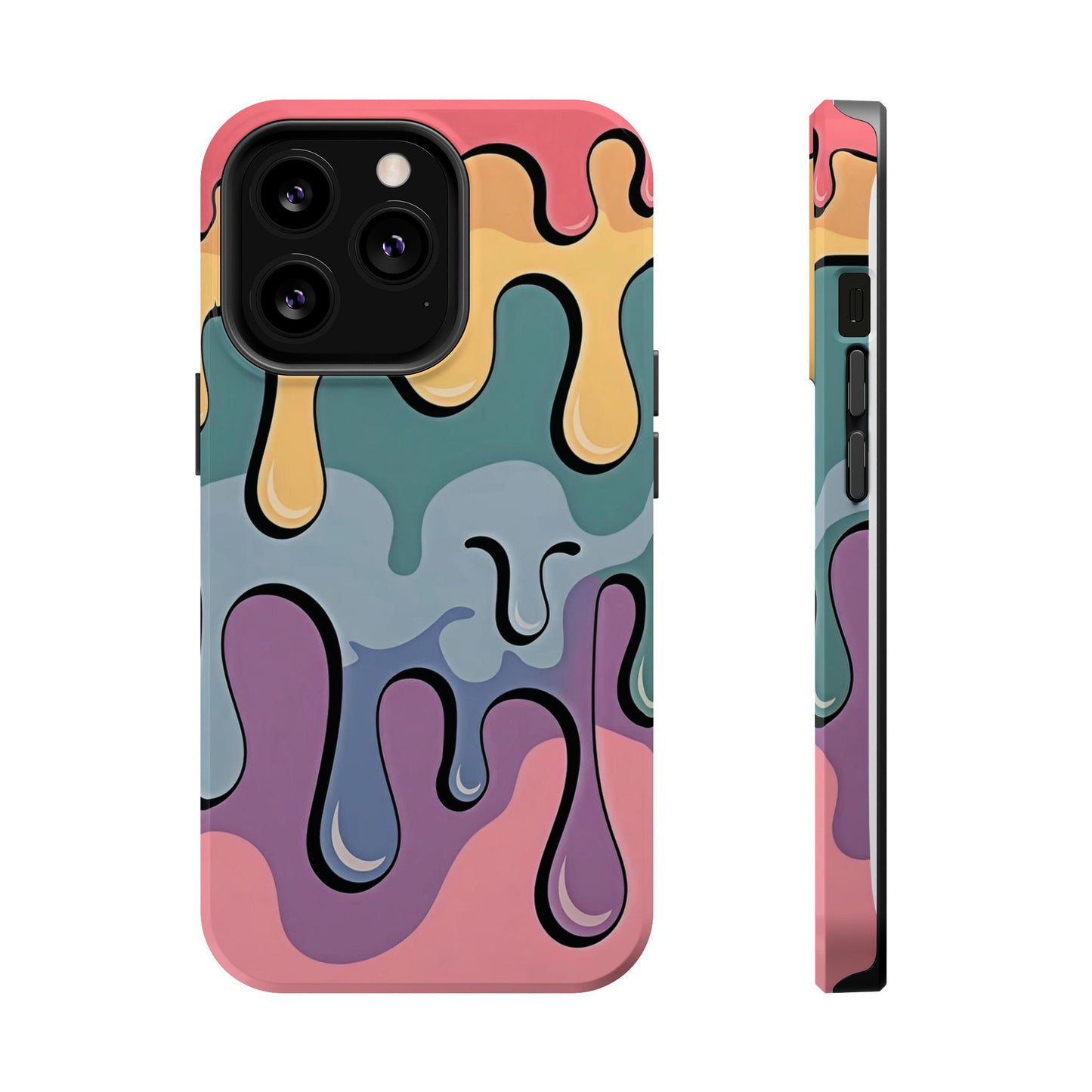 Colorful Drip Magnetic Phone Case — Impact-Resistant iPhone Cover
