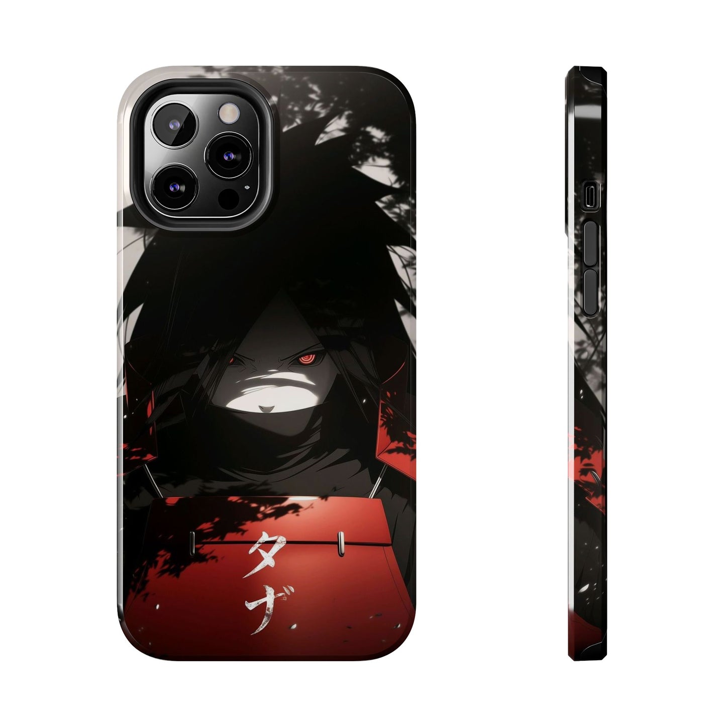 Anime Dark Ninja Phone Case — Red Eye Silhouette Tough Phone Case
