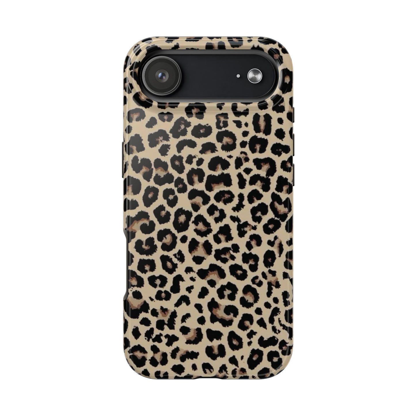 Leopard Print Tough Phone Case — Durable Protective iPhone Cover