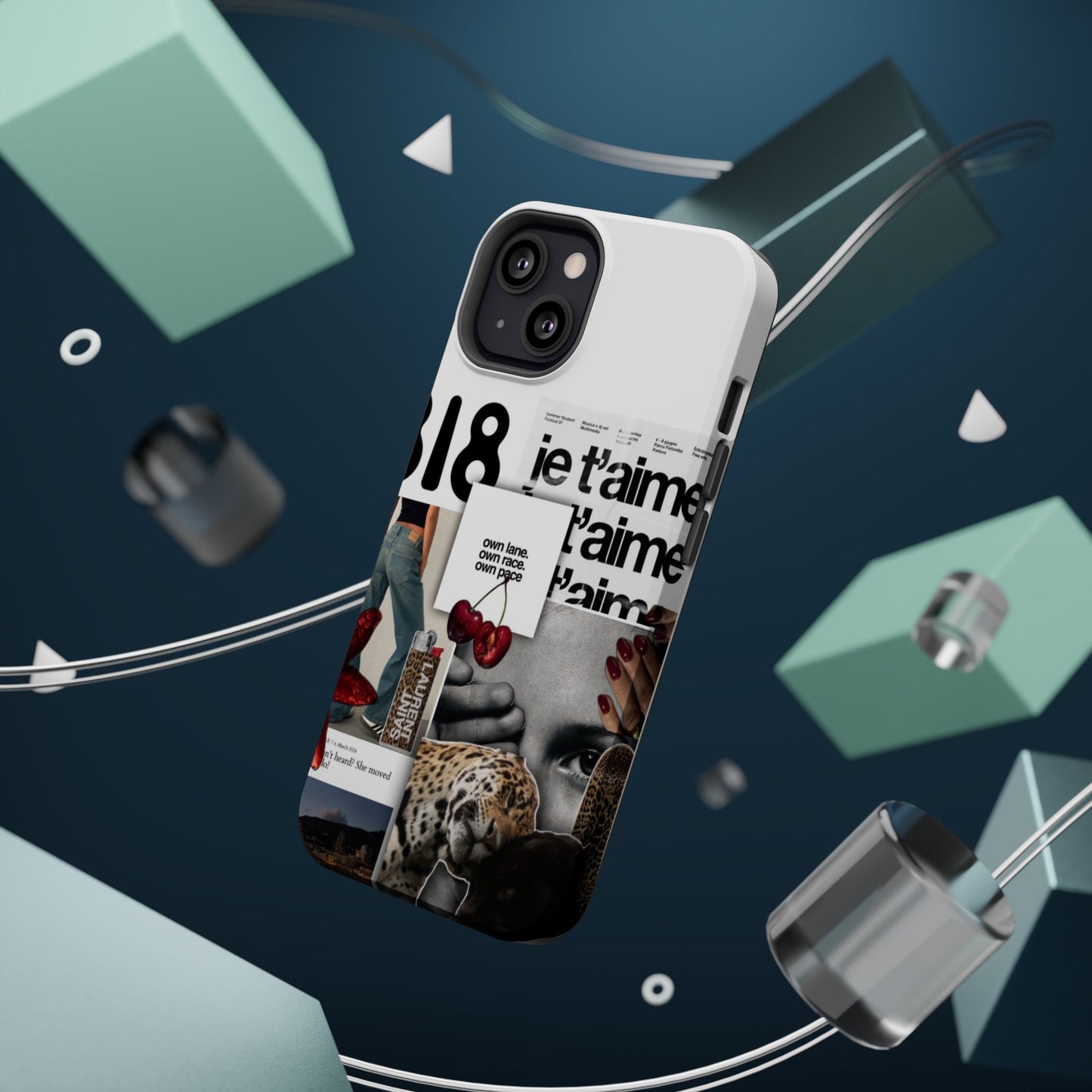 Collage 'Je t’aime' Magnetic Impact-Resistant Phone Case