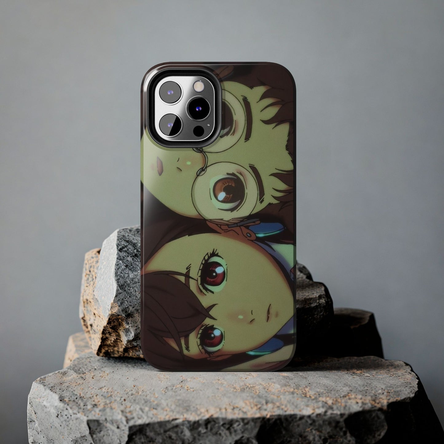 Anime Duo Tough Phone Case — Cute Chibi Sisters Protective Cover
