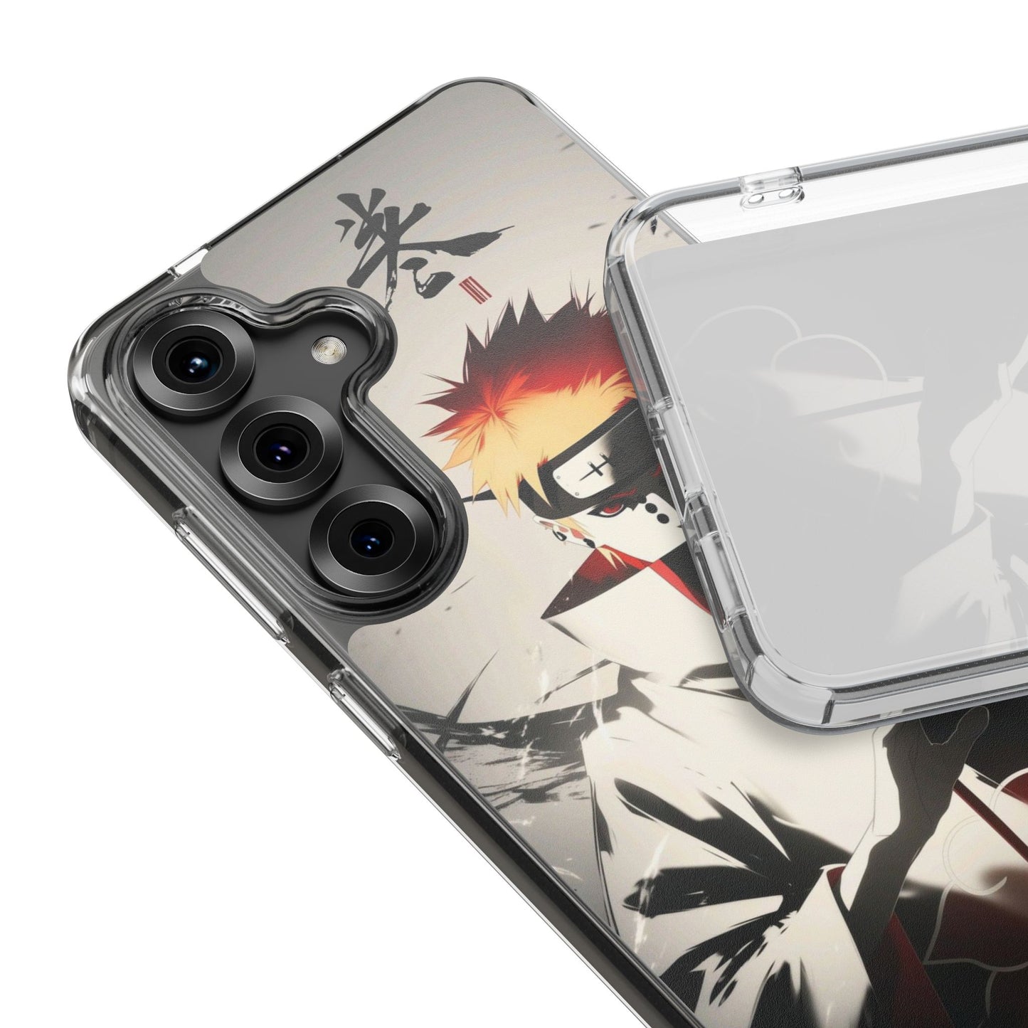 Clear Impact-Resistant Phone Case — Anime Akatsuki Shadow Design