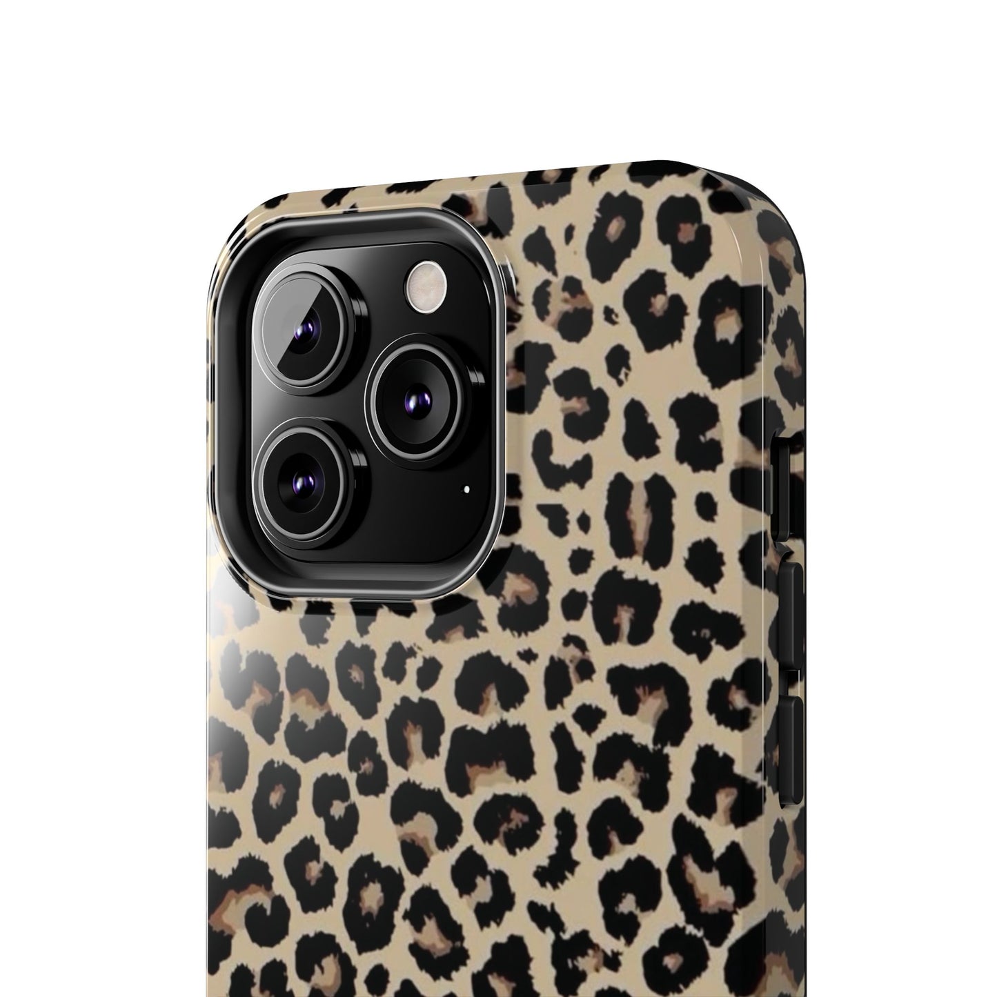 Leopard Print Tough Phone Case — Durable Protective iPhone Cover