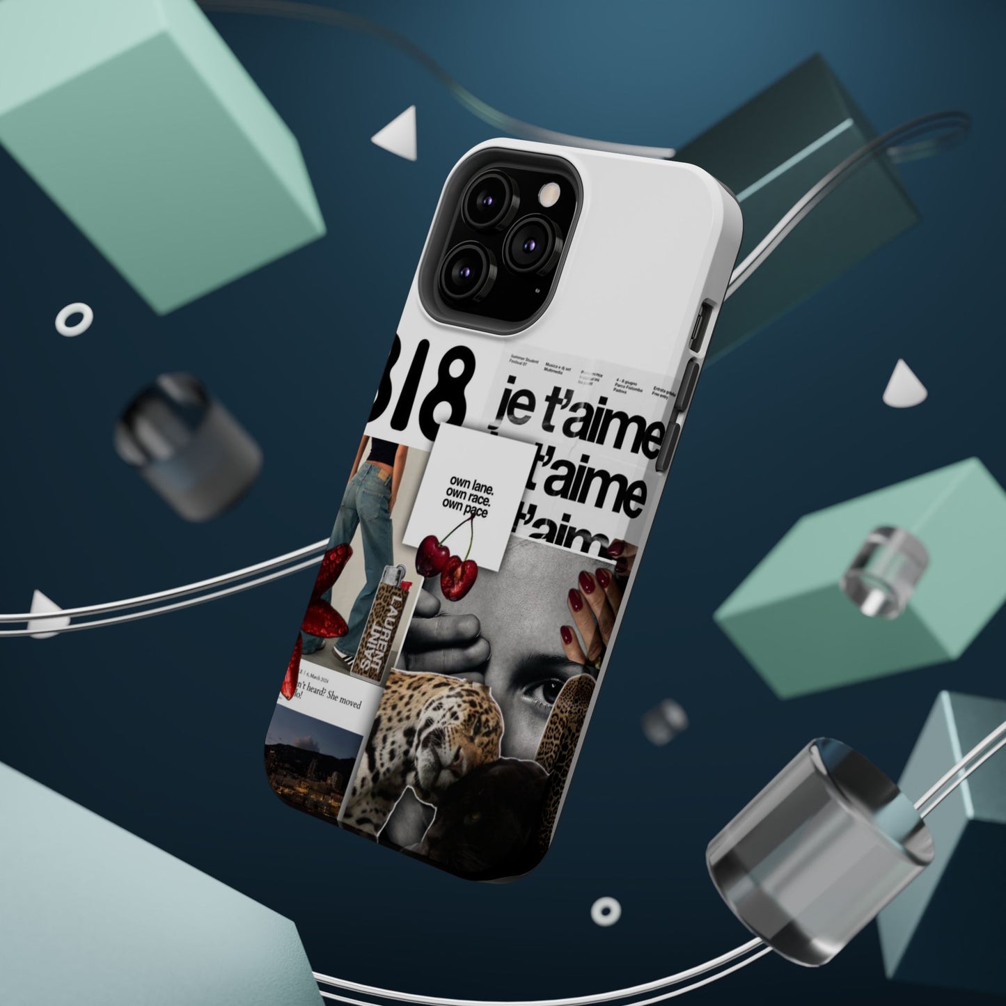 Collage 'Je t’aime' Magnetic Impact-Resistant Phone Case