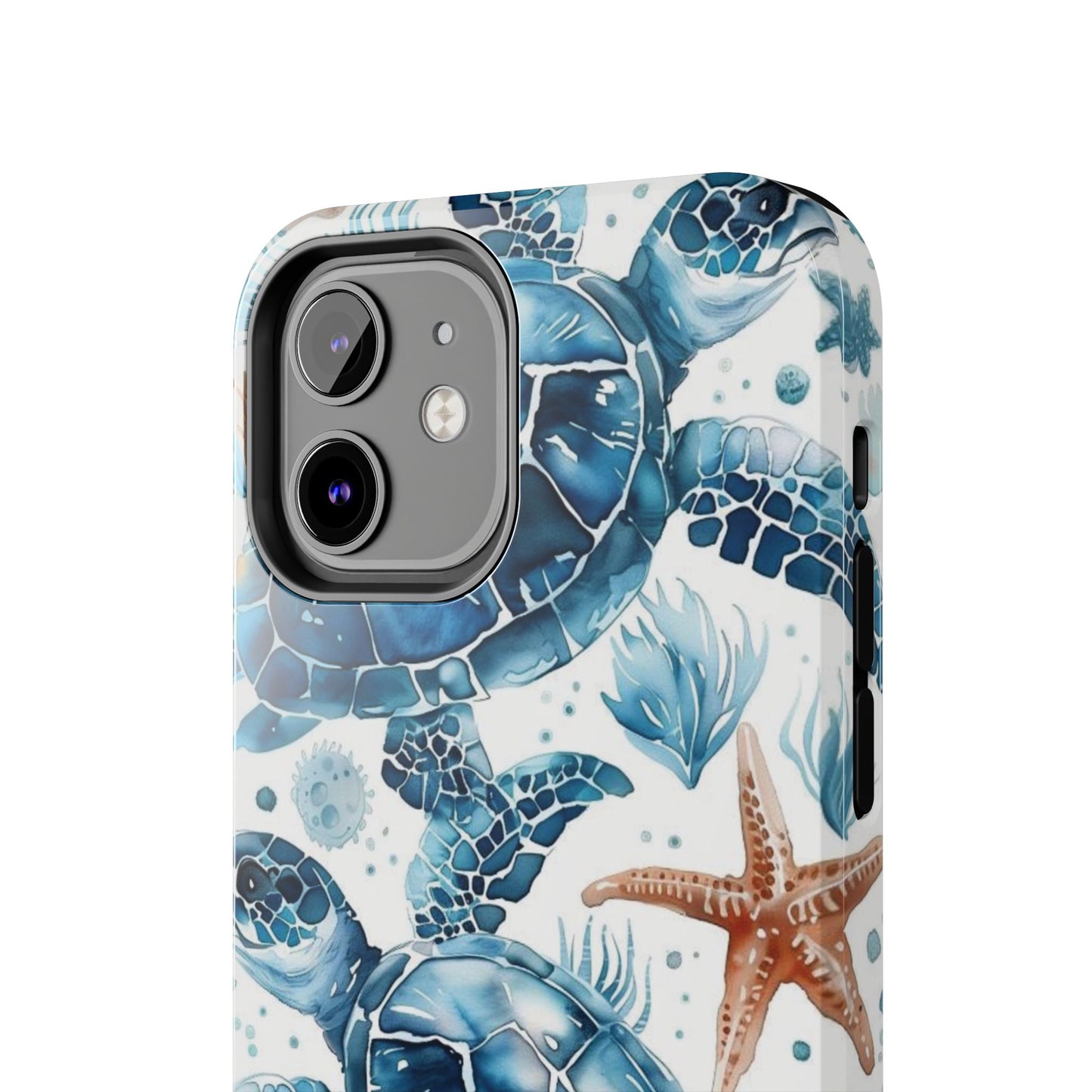 Sea Turtle Tough Phone Case — Blue Ocean Marine Life Protective Cover