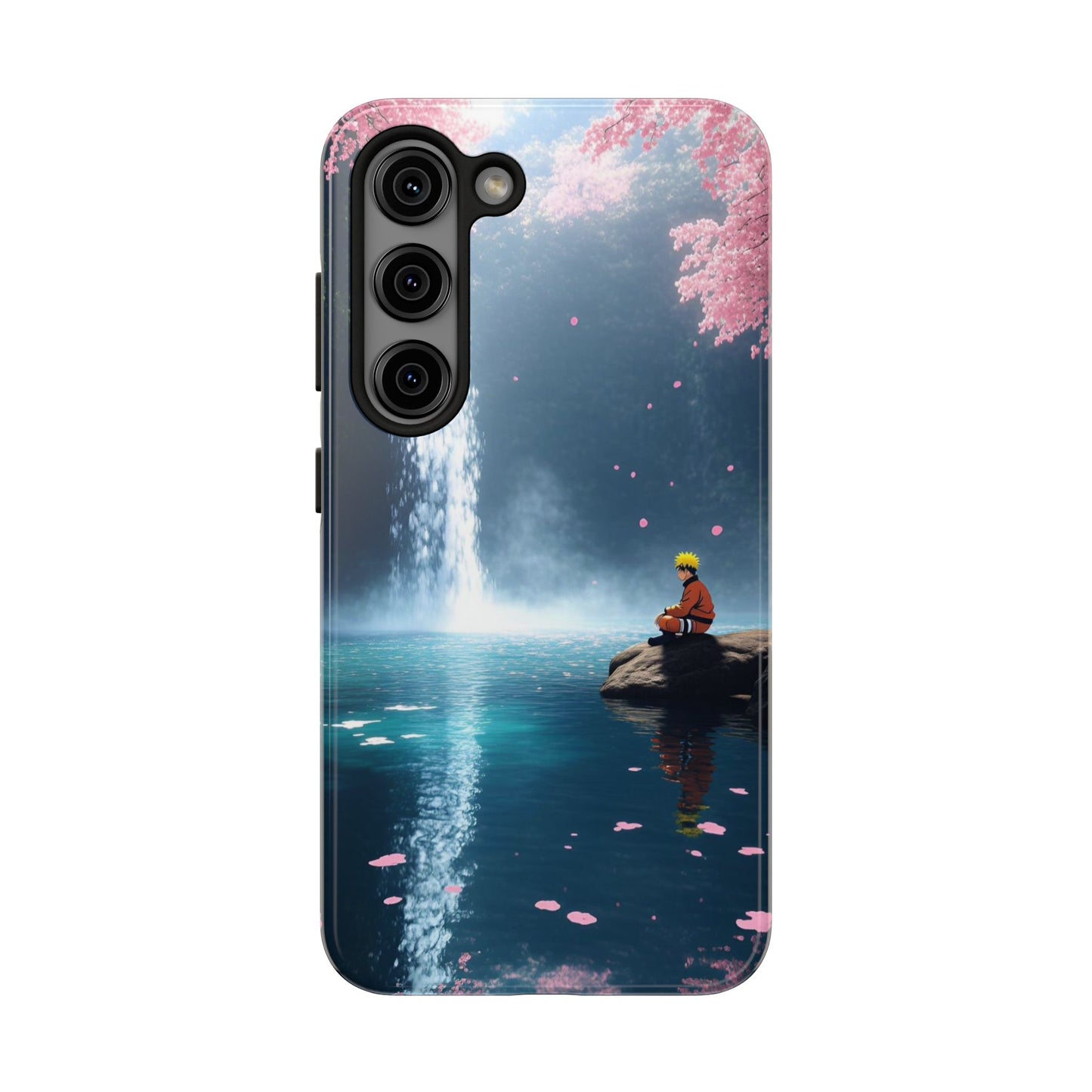 Naruto Scenic Tough Phone Case — Waterfall Meditation Anime Cover