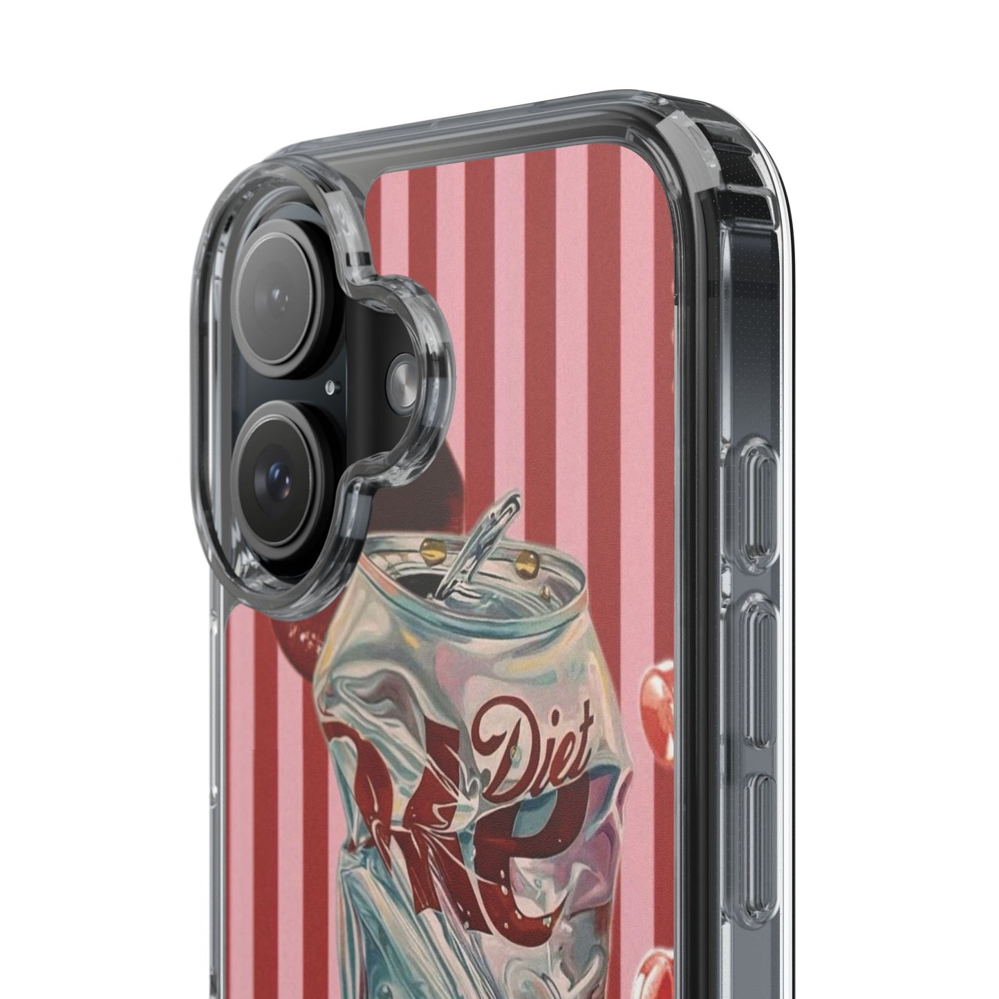 Diet Cola Crush Clear Phone Case – Retro Soda Pop Design