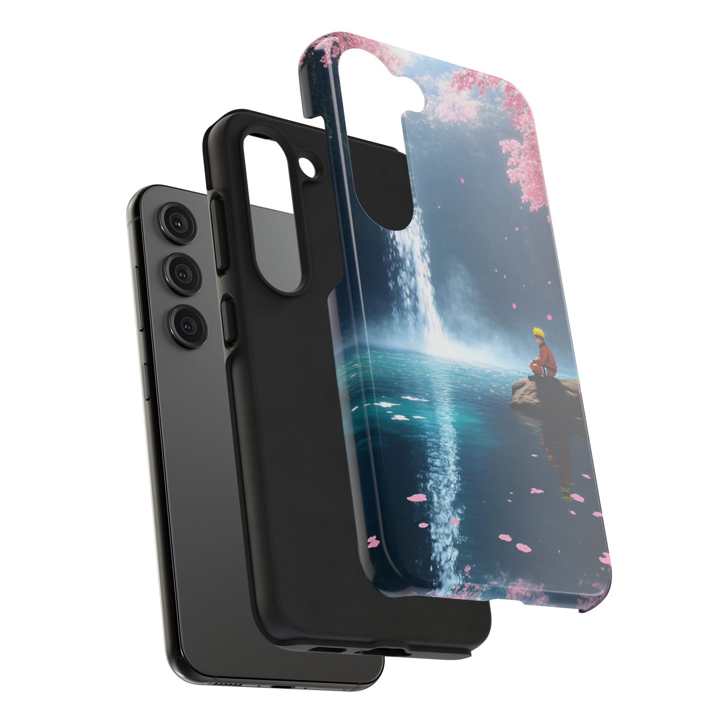 Naruto Scenic Tough Phone Case — Waterfall Meditation Anime Cover