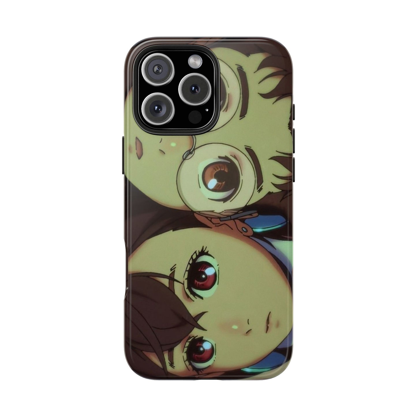 Anime Duo Tough Phone Case — Cute Chibi Sisters Protective Cover