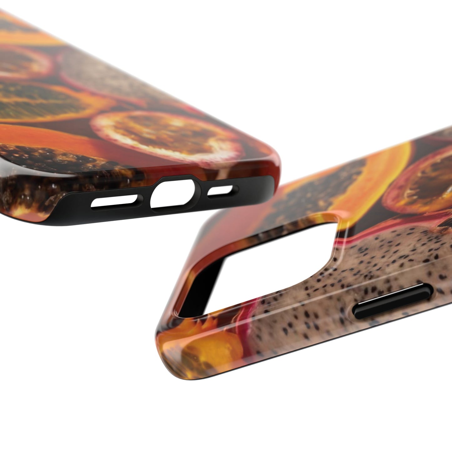 Tropical Fruit Tough Phone Case — Papaya & Dragon Fruit Design
