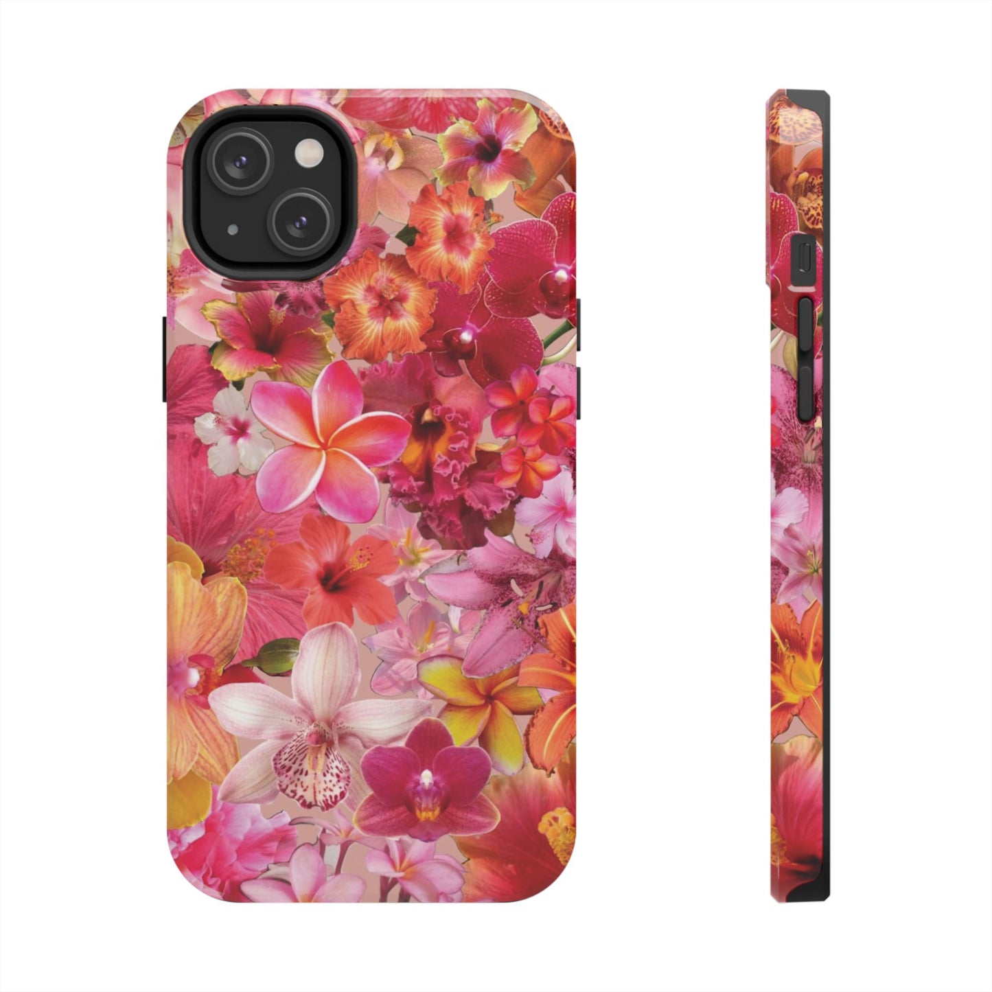 Tough Phone Case — Pink Tropical Floral Orchids Phone Cover