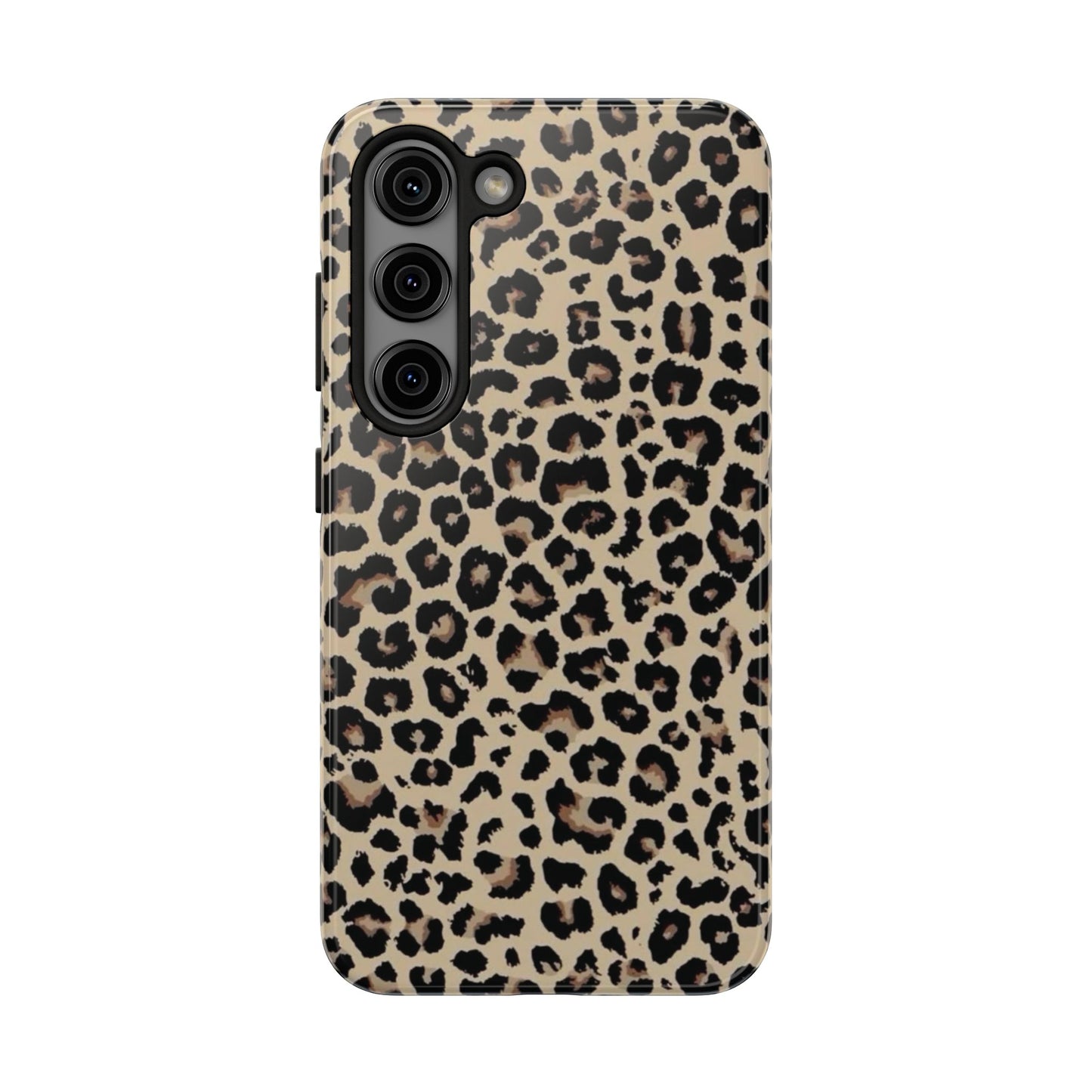Leopard Print Tough Phone Case — Durable Protective iPhone Cover