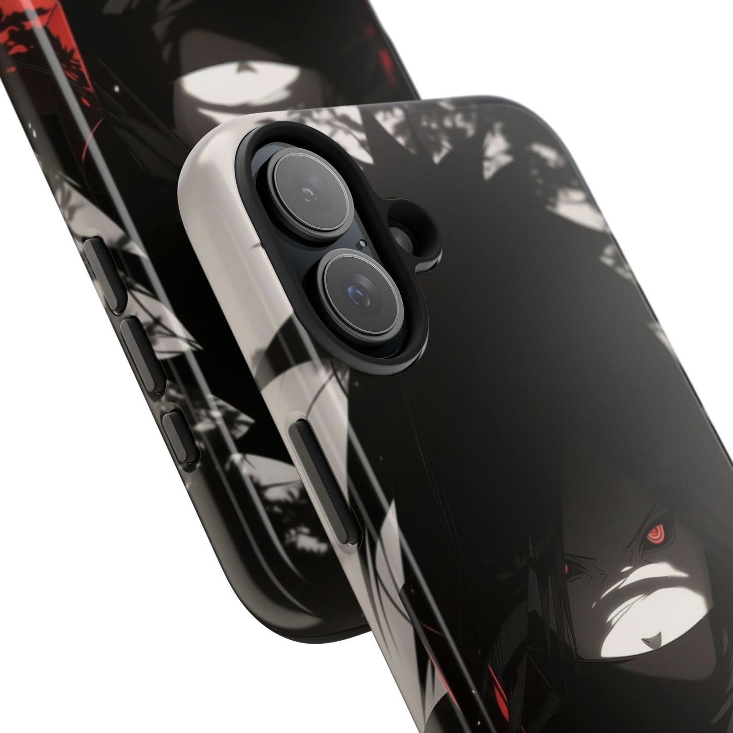 Anime Dark Ninja Phone Case — Red Eye Silhouette Tough Phone Case