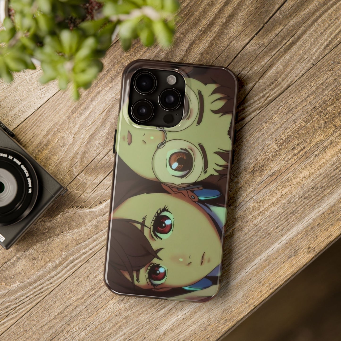Anime Duo Tough Phone Case — Cute Chibi Sisters Protective Cover