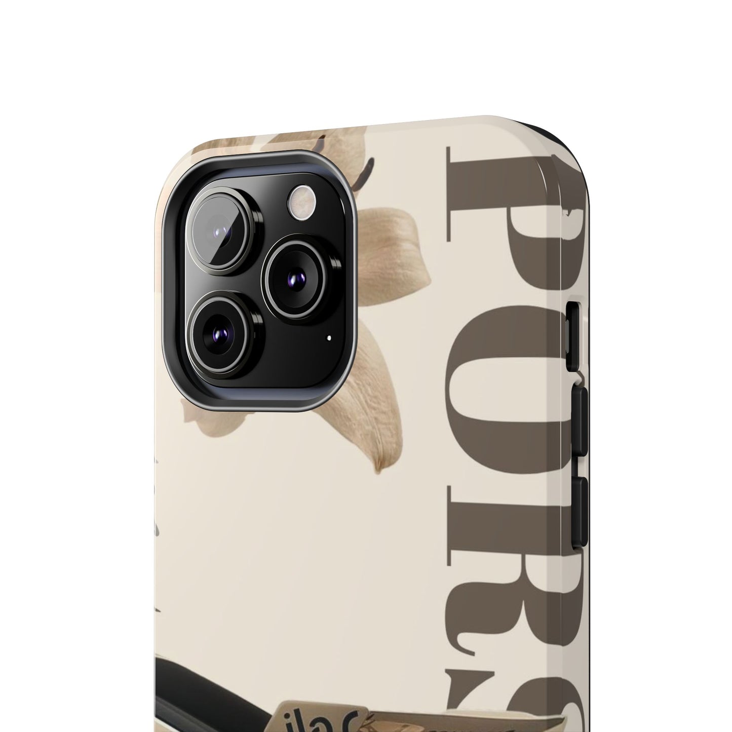 Tough Phone Case — Beige Sports Car Design with 'Tourist' Typography