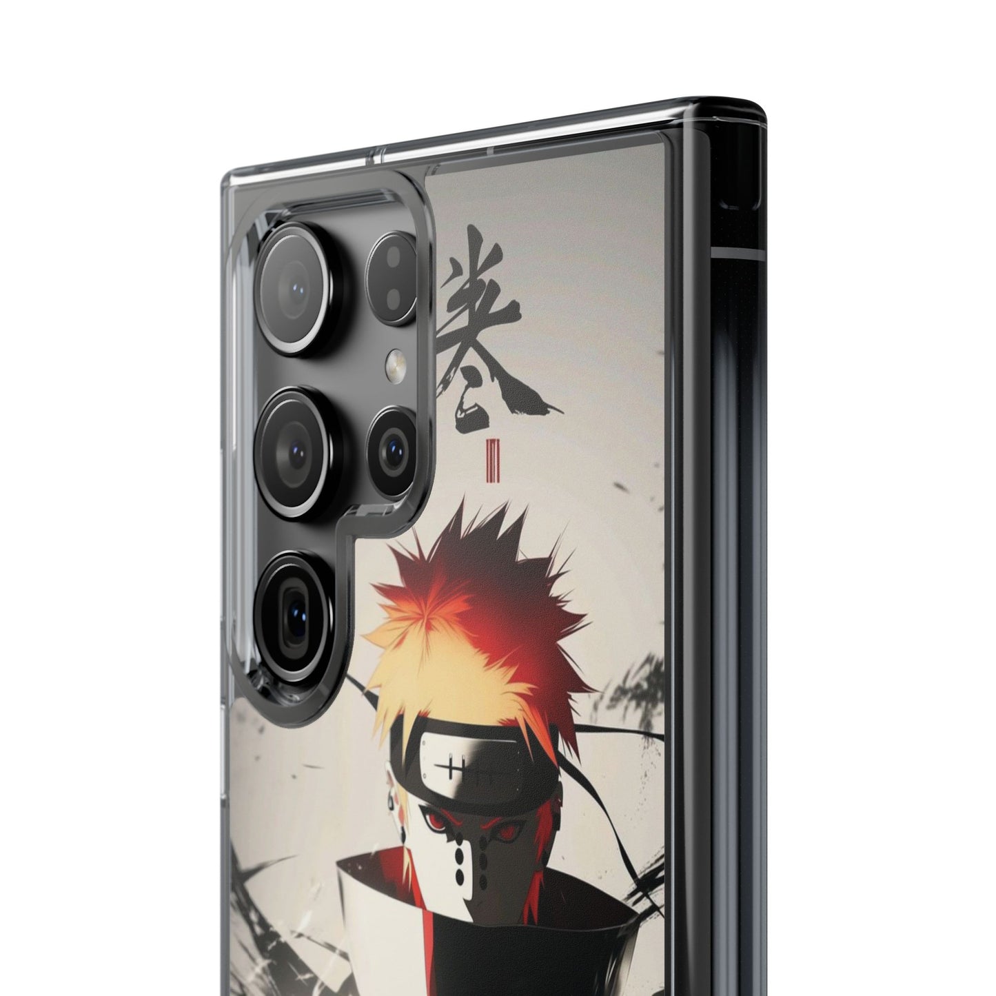 Clear Impact-Resistant Phone Case — Anime Akatsuki Shadow Design